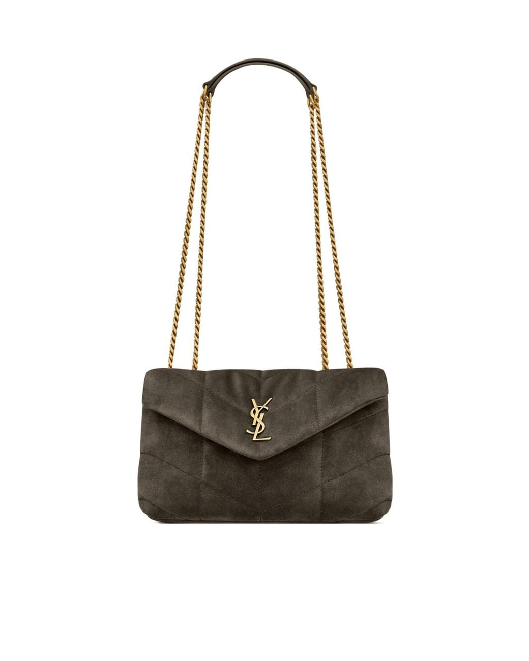 Saint Laurent White Loulou Toy Puffer Shoulder Bag