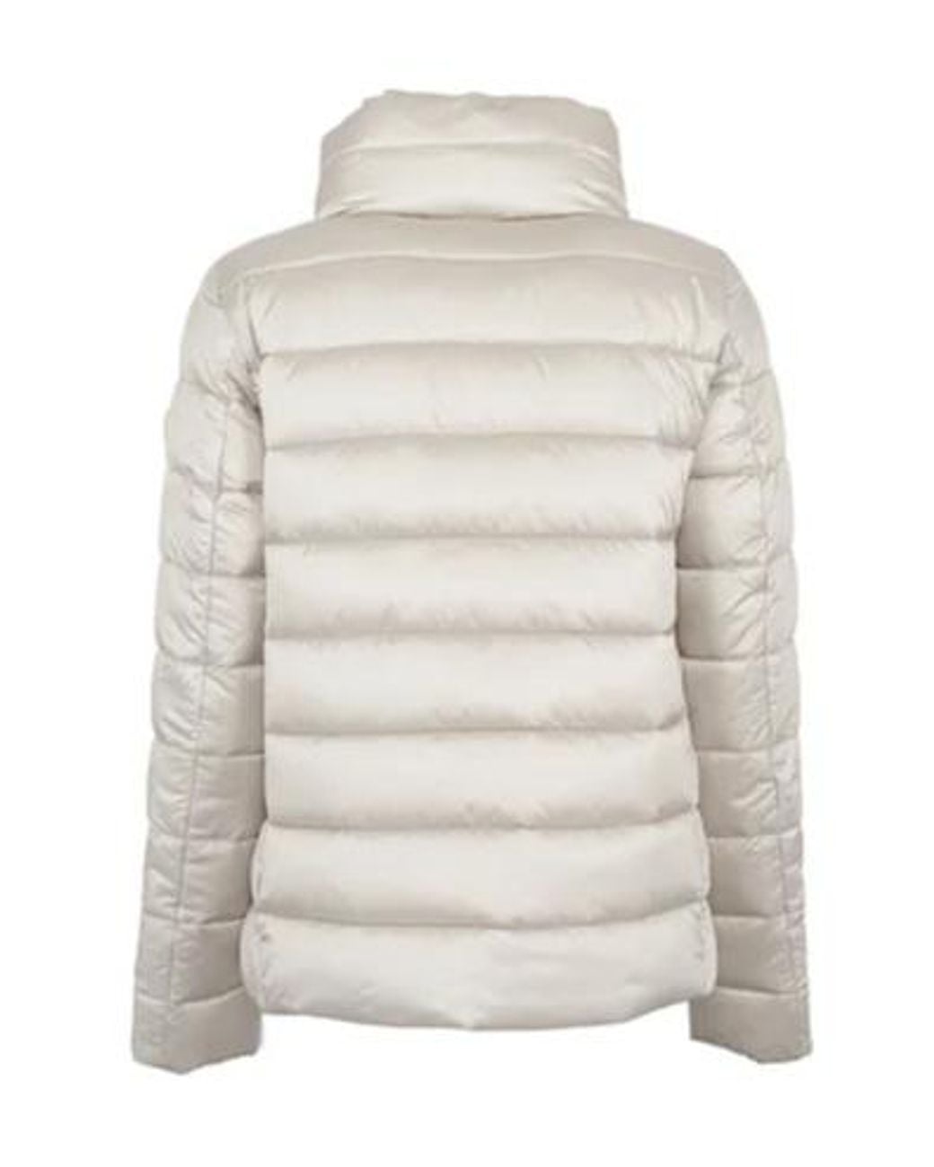 Save The Duck White Zip-Up Puffer Jacket