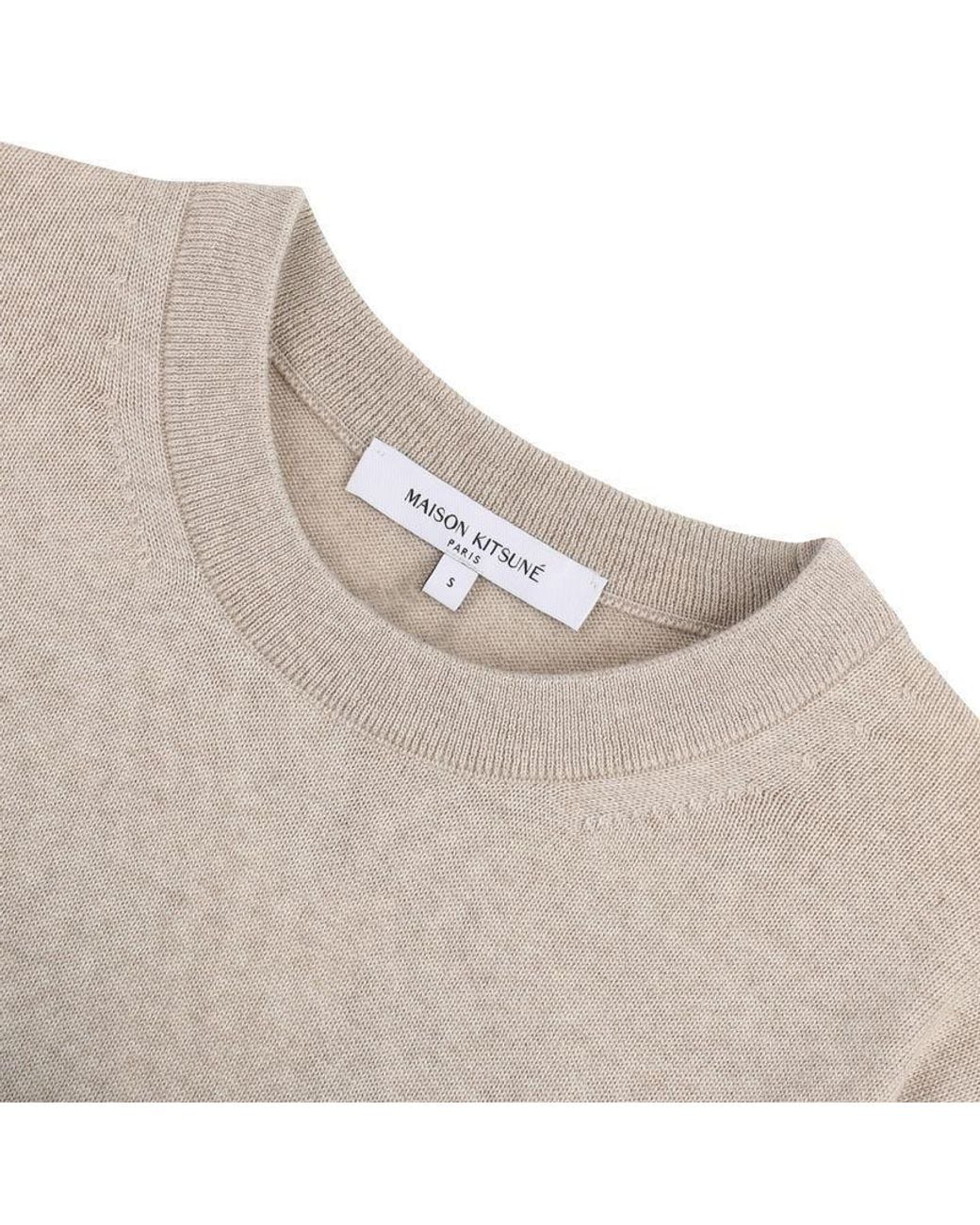 Maison Kitsuné Natural Maison Kitsuné Baby Fox Regular Jumper