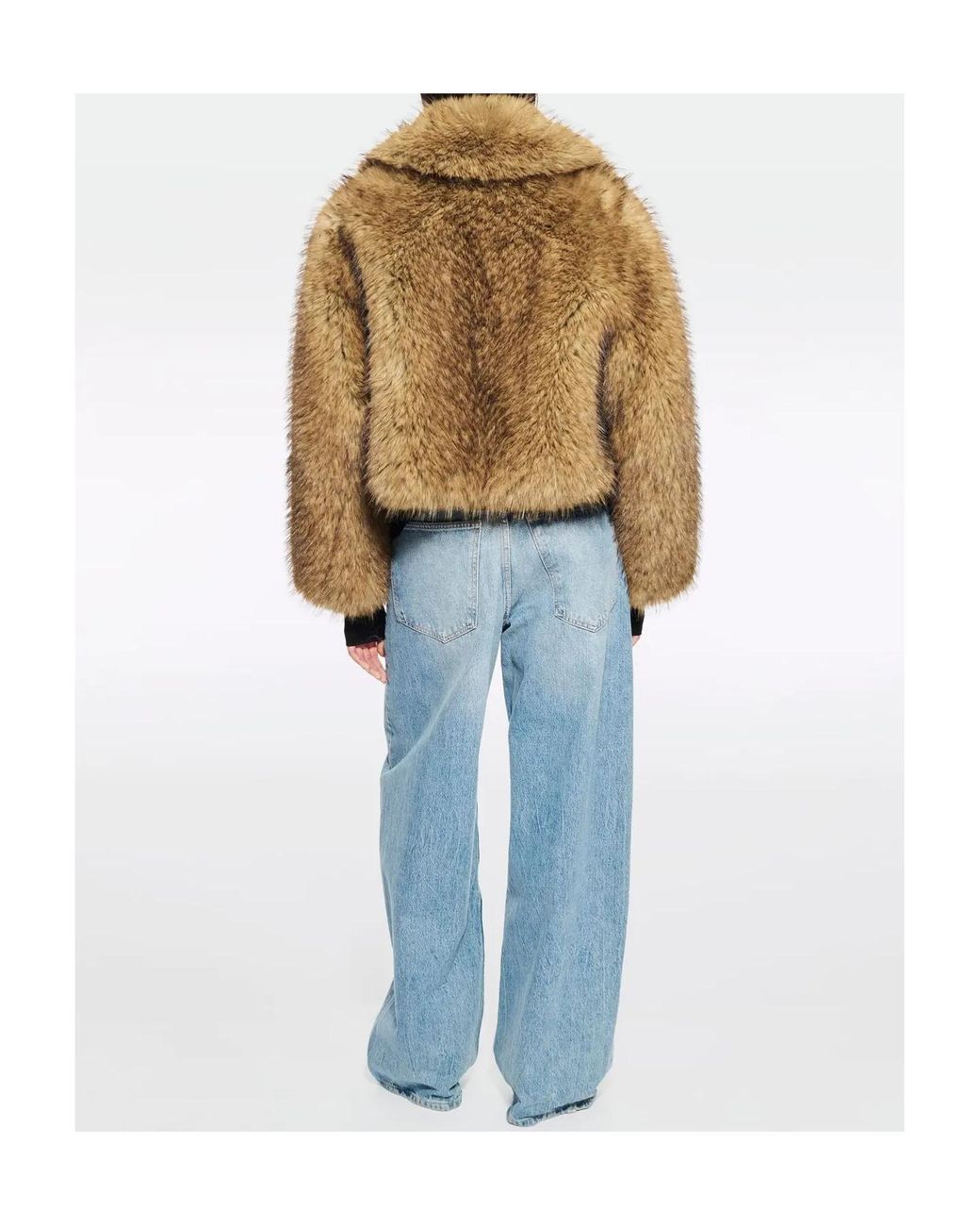 Stand Studio Natural Samara Faux-Fur Jacket