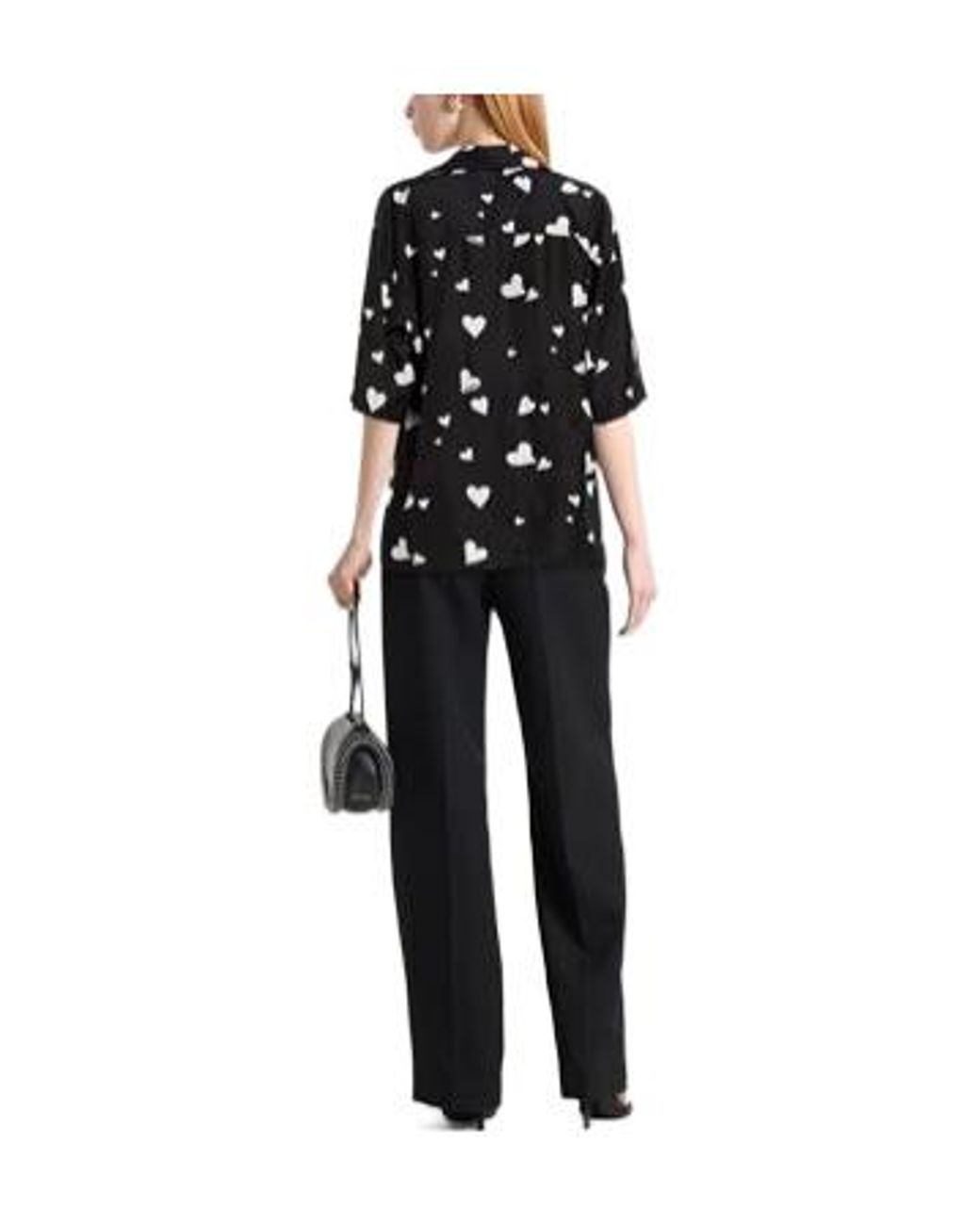 Marni Black Two-Tone Satin Short-Sleeved Shirt