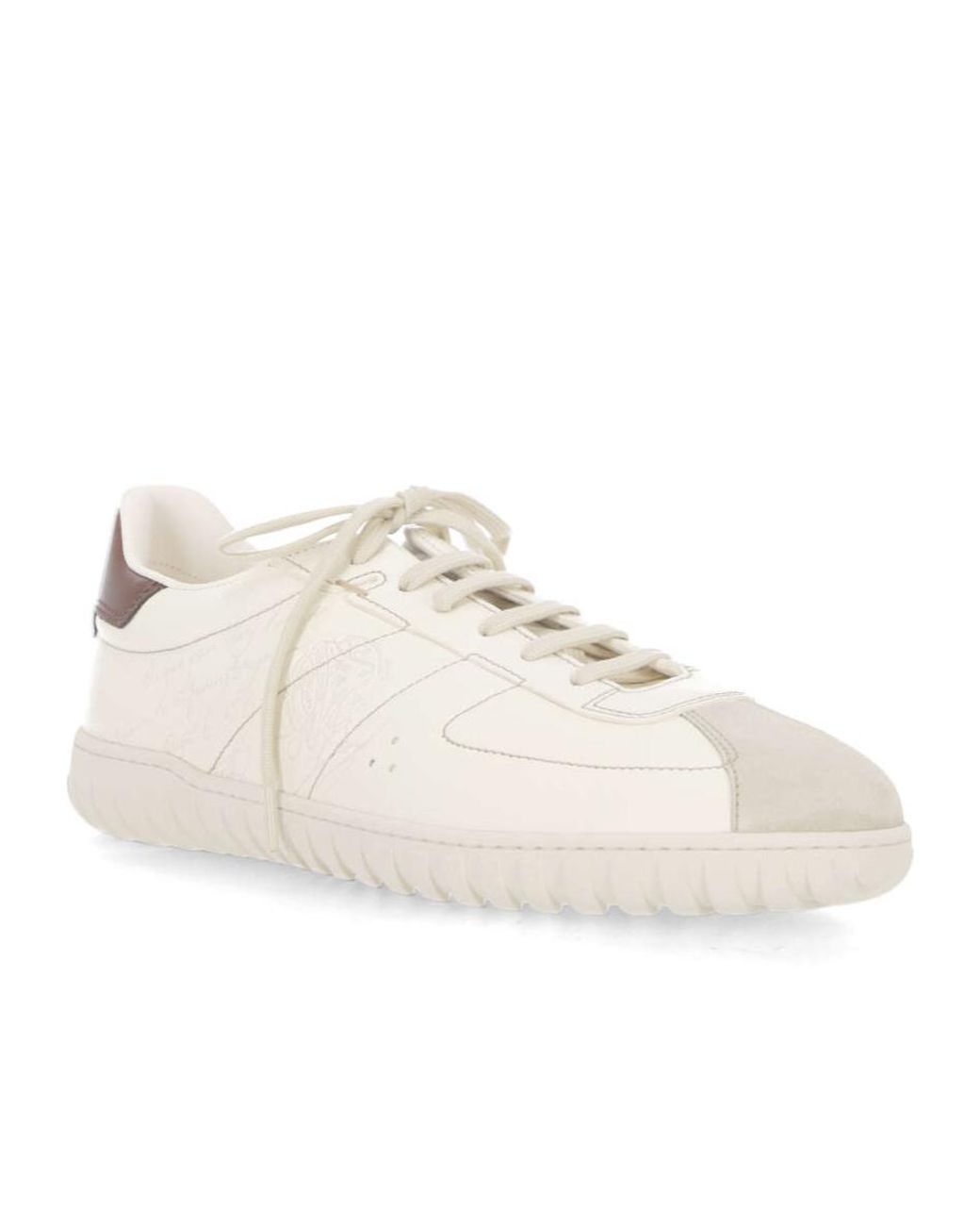 Berluti Natural Round Toe Lace-Up Sneakers for men