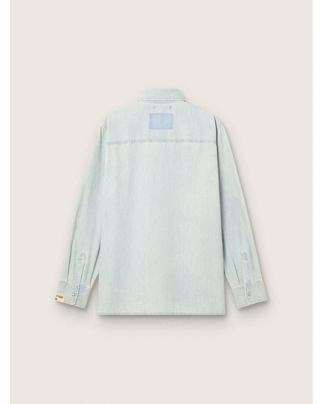 Golden Goose Deluxe Brand Blue Long Sleeved Shirt for men
