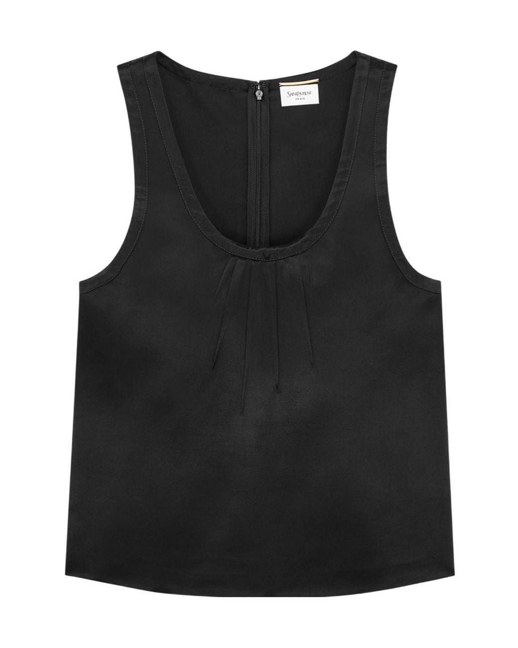 Saint Laurent Black Cassandre Shift Top