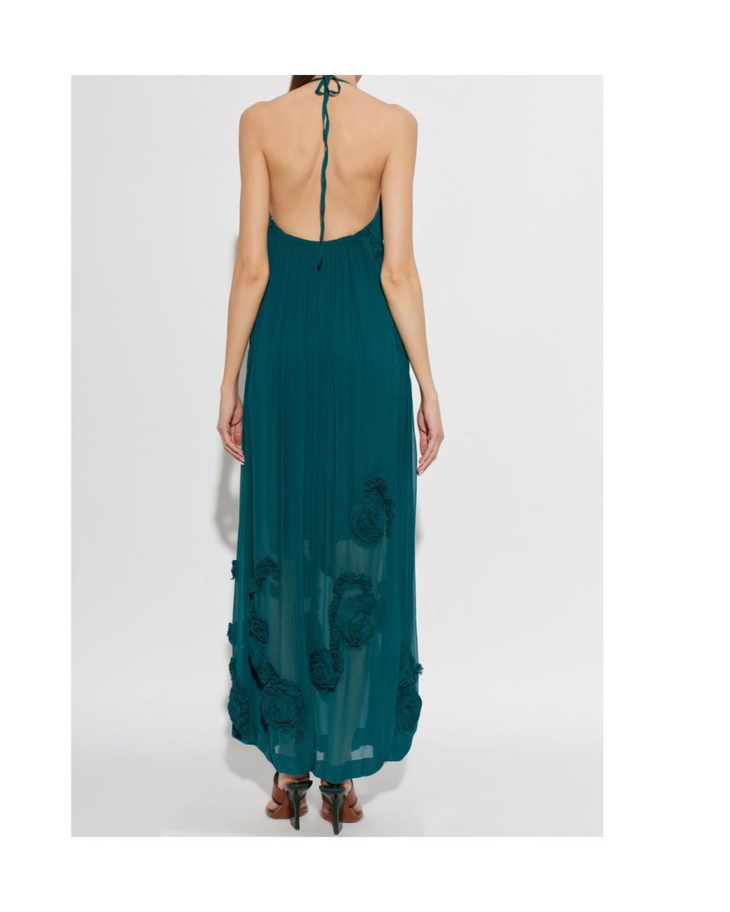 Dries Van Noten Green Drina Appliquéd Maxi Dress