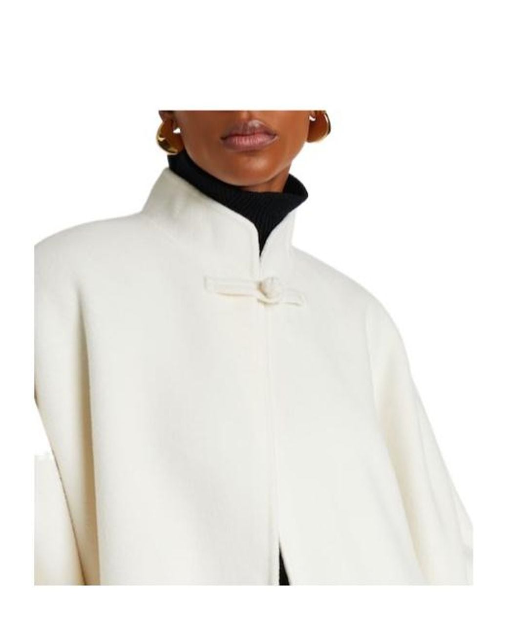 Rohe White Wool And Cashmere Poncho