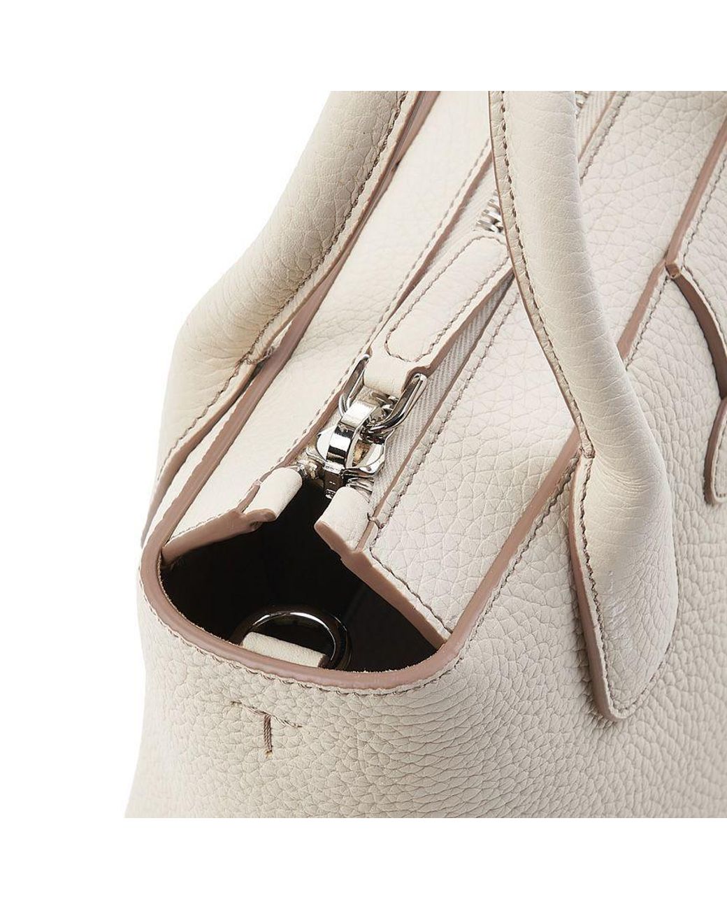 Tod's Natural Zippered Shoulder Bag