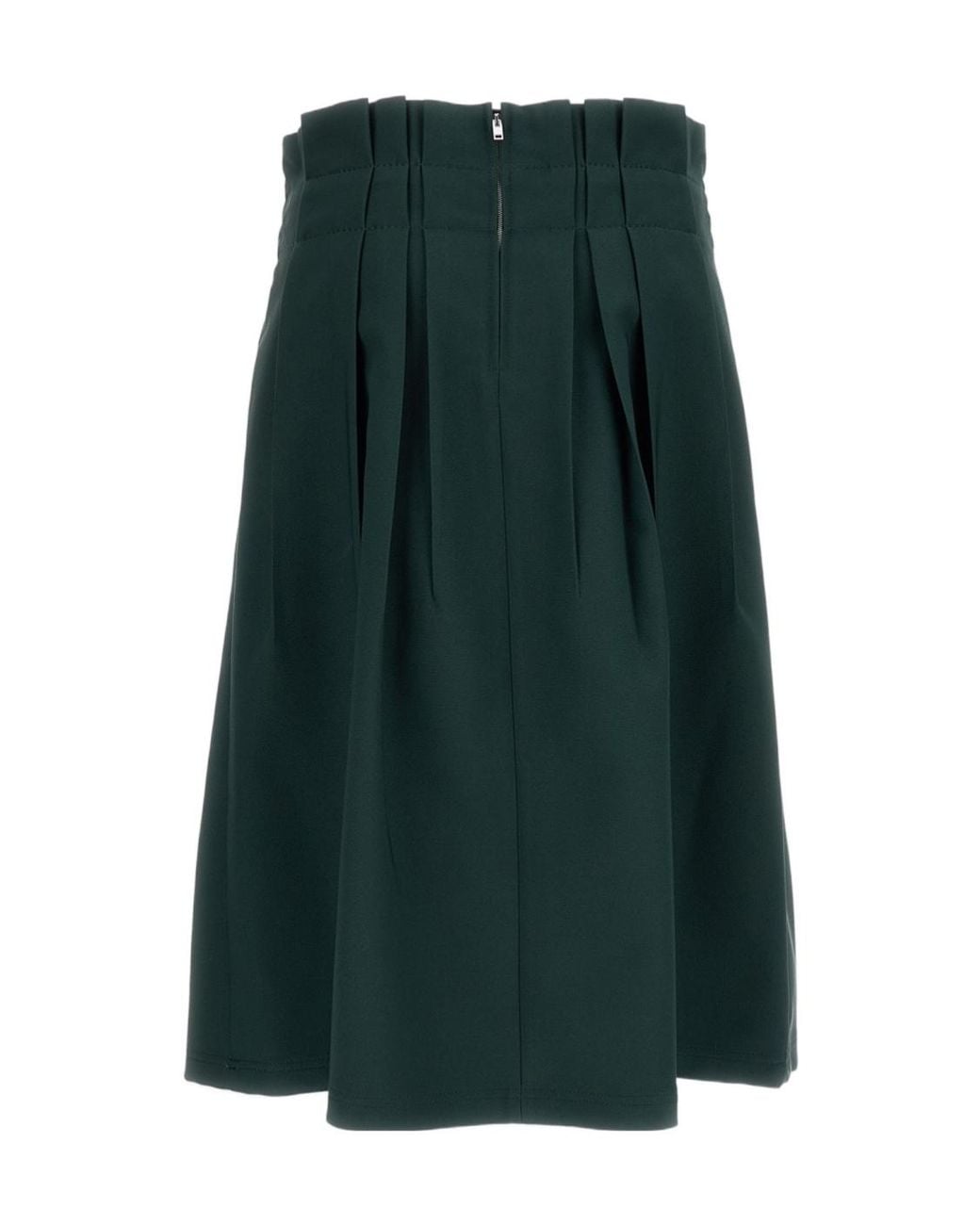 Marni Green Pleated Midi Skirt