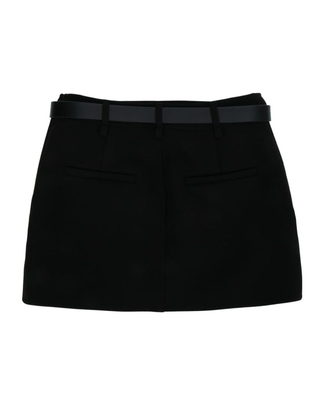 Elisabetta Franchi Black Belted Mini Skirt