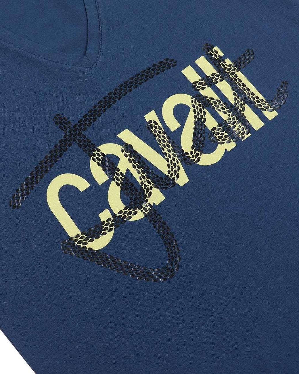 Just Cavalli Blue Letter T-Shirt for men