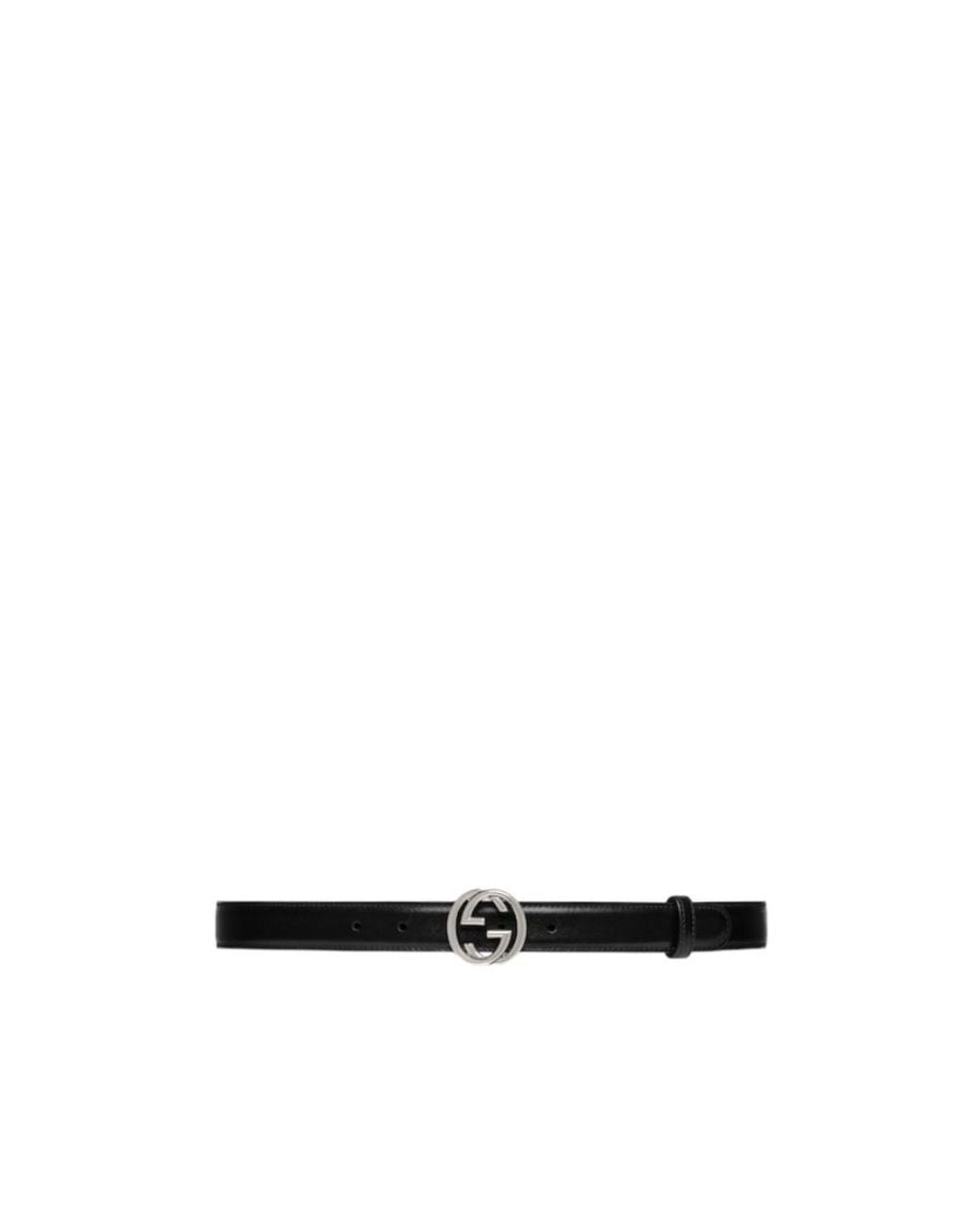 Gucci White Gg Interlocking Belt