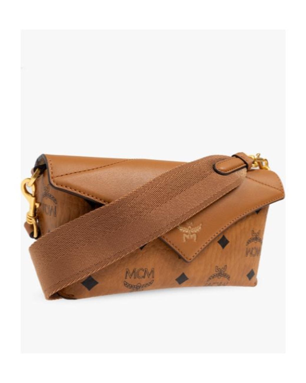 MCM Brown Flip Mini Bag