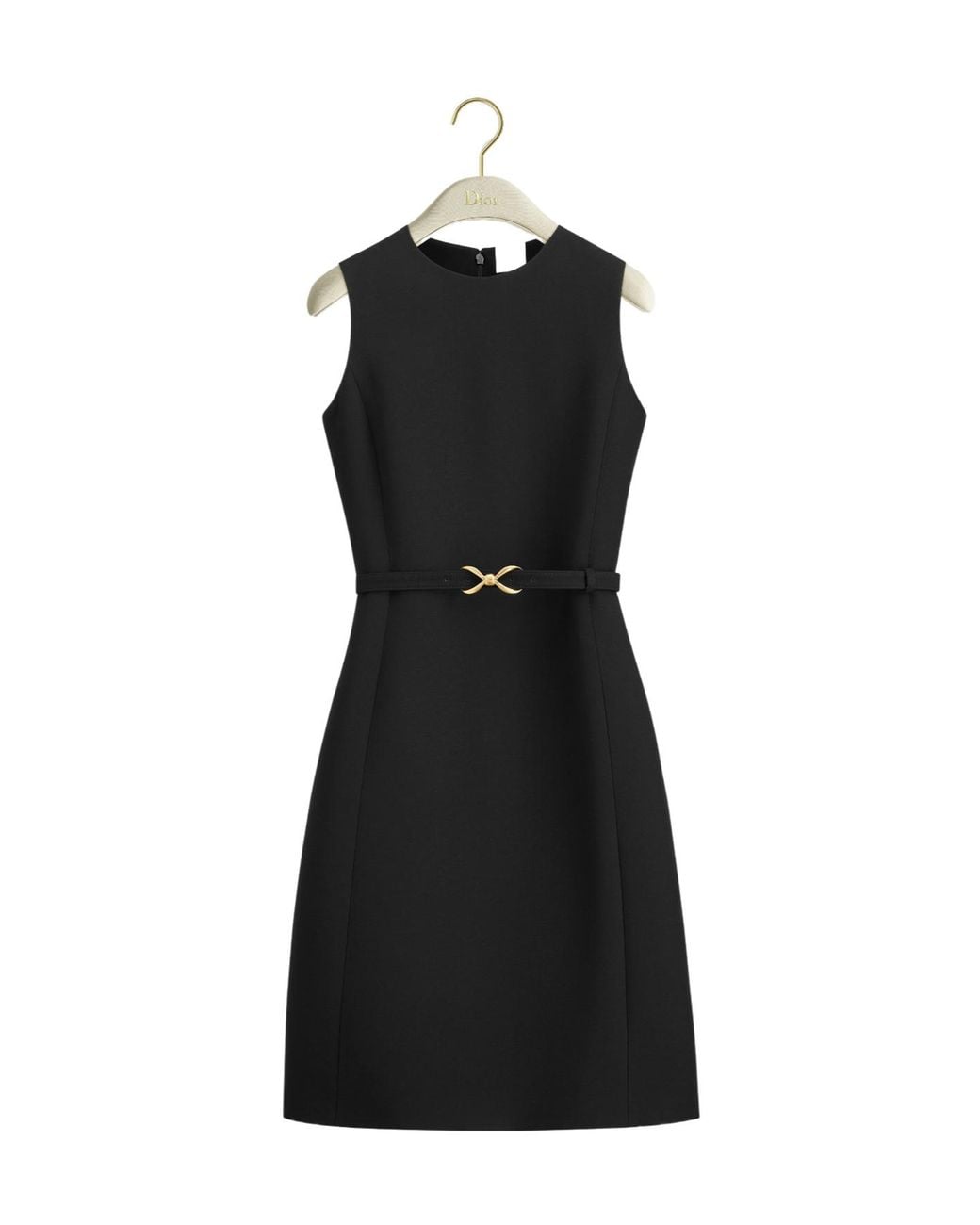 Dior Black Belted Straight Dress