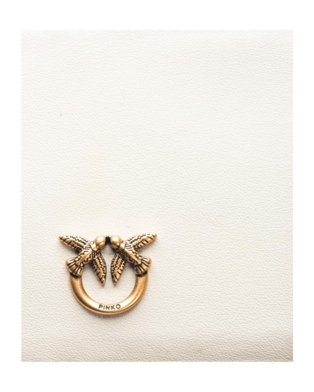 Pinko Natural Airone Logo Plaque Cardholder