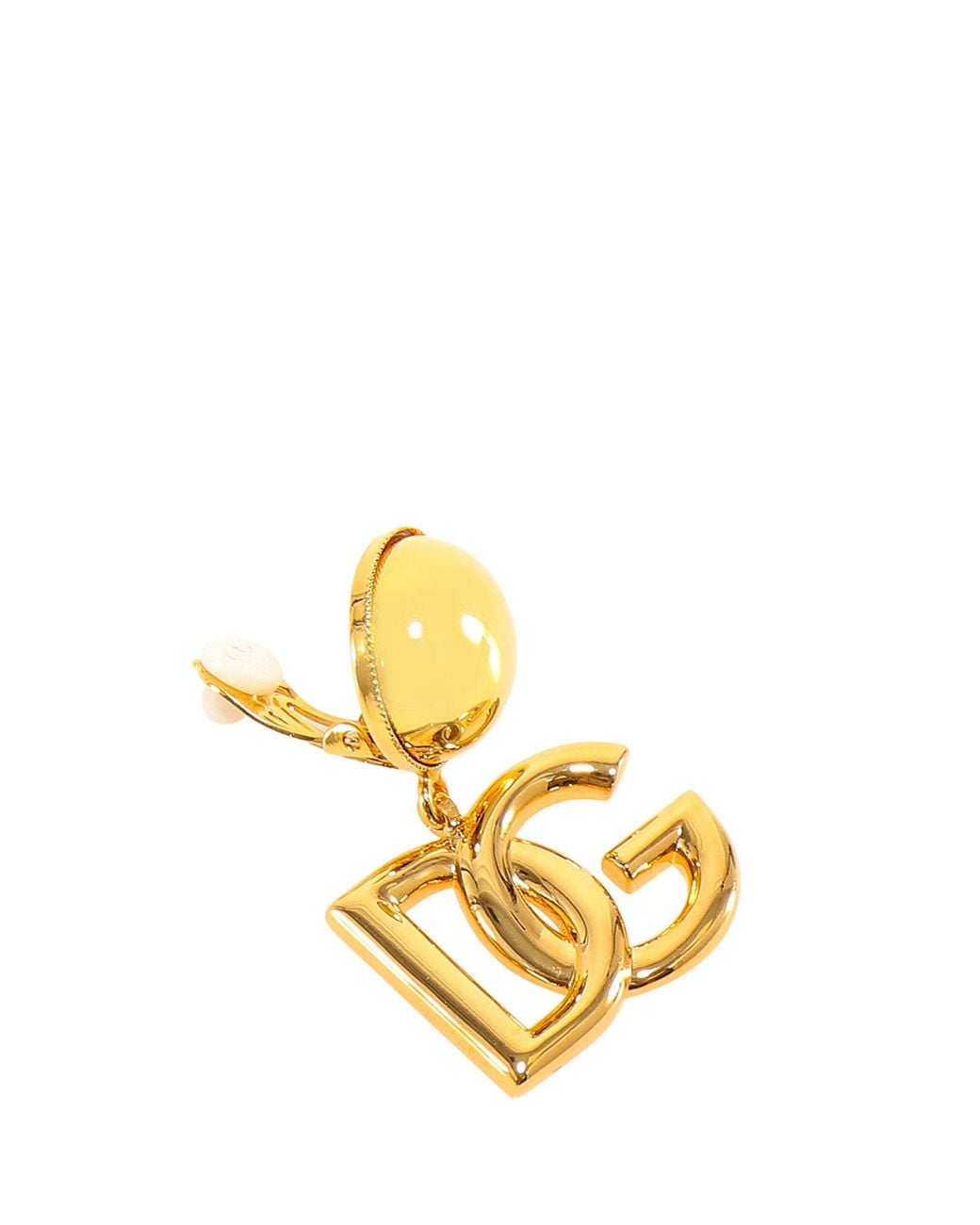 Dolce & Gabbana Metallic Interlocking Logo Earrings