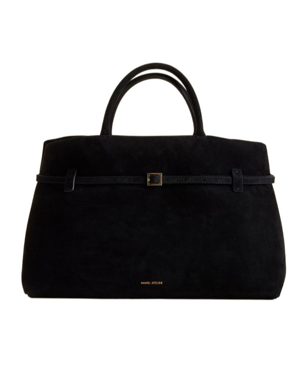 MANU Atelier Black Le Cambon 35 Suede Tote Bag