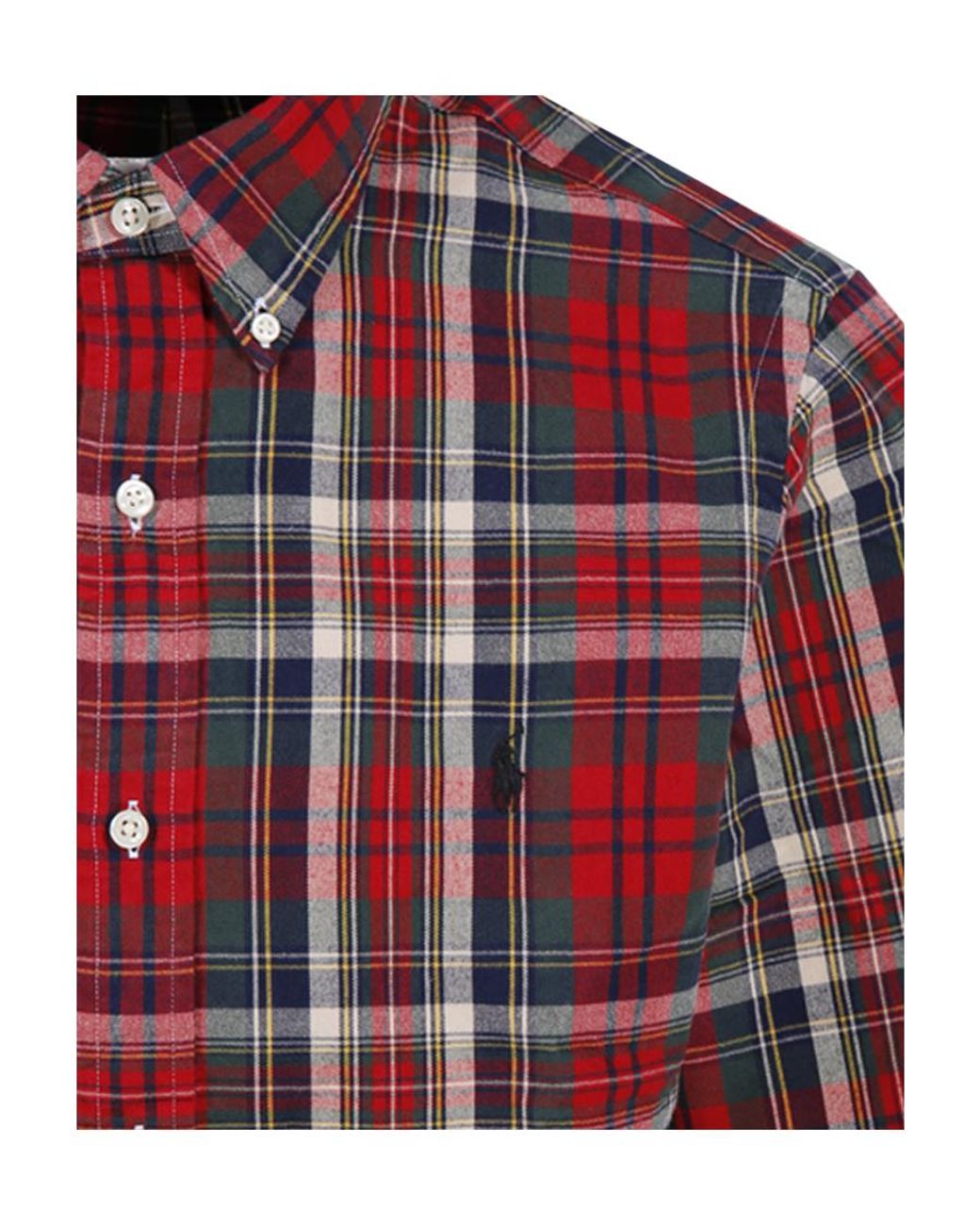 Polo Ralph Lauren Red Check-Print Buttoned Shirt for men