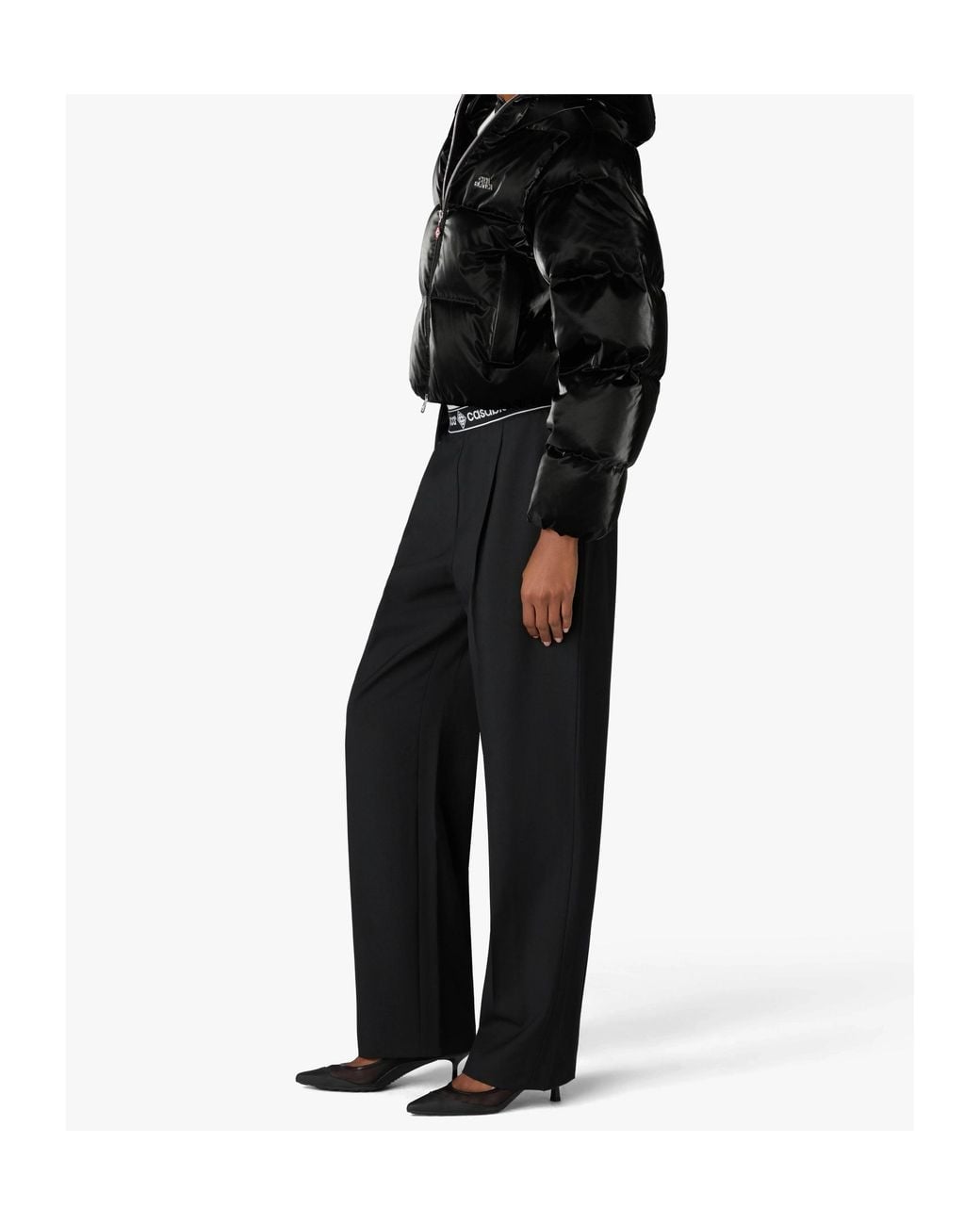 Casablanca Black Painted Short Down Jacket