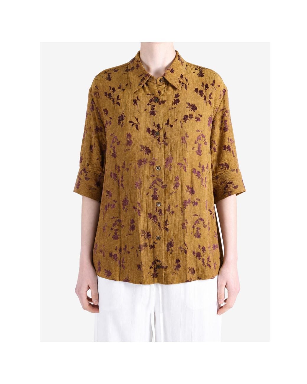 Dries Van Noten Metallic Short-Sleeved Shirt