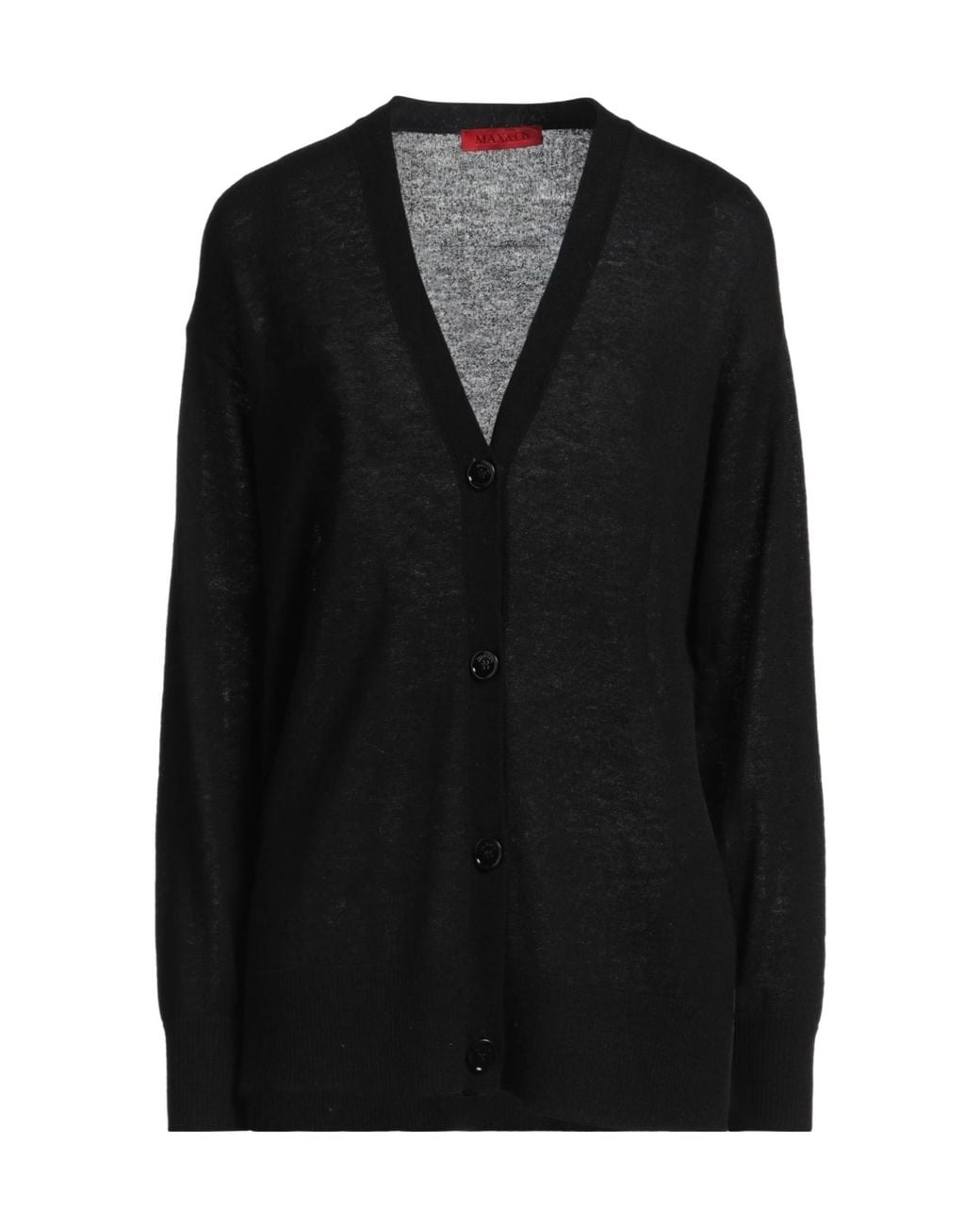 MAX&Co. Black V-Neck Knit Cardigan