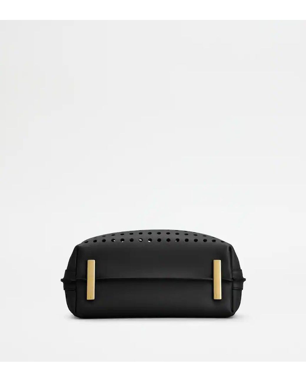 Tod's Black Tim Perforated Tote Bag