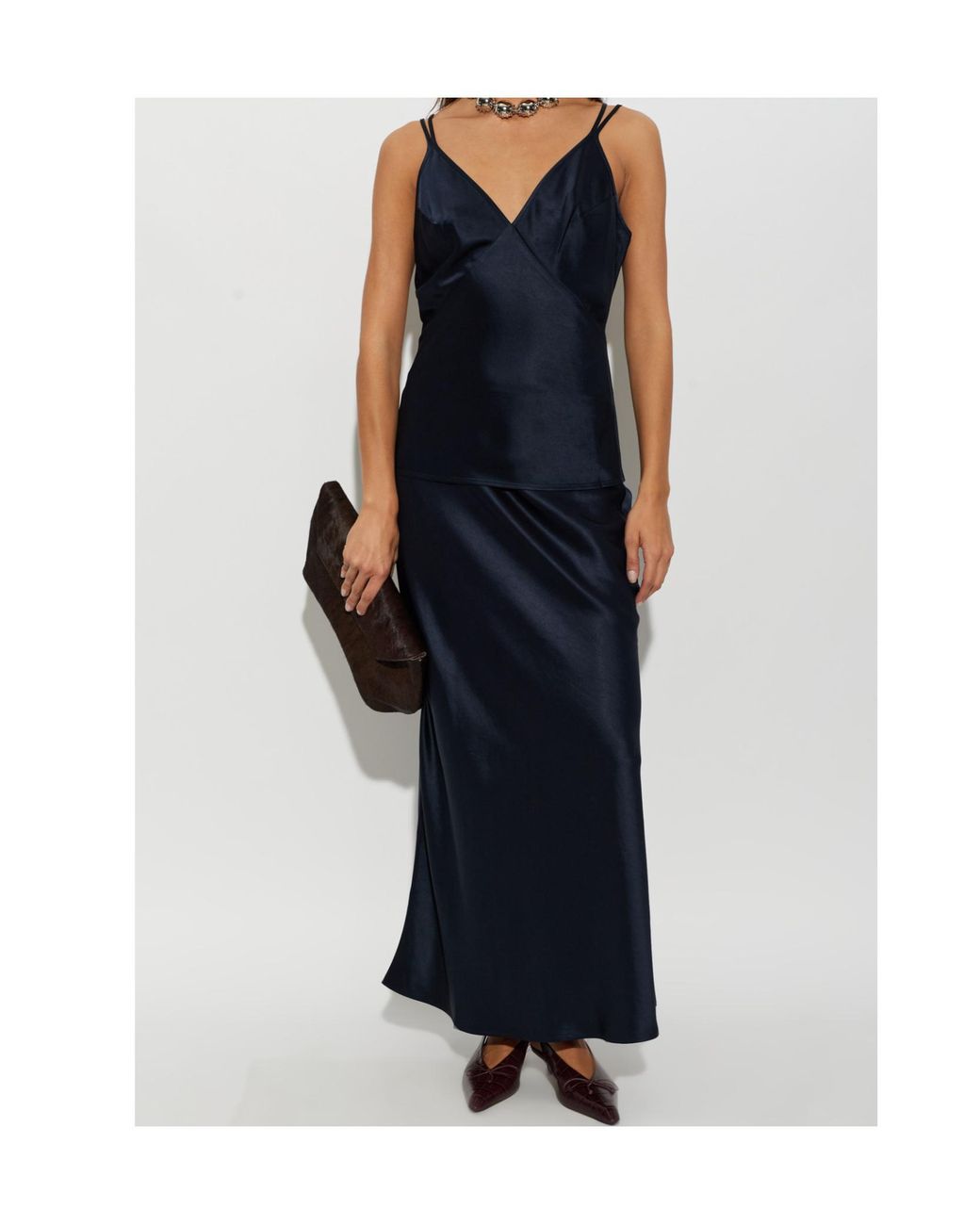 Anine Bing Blue Bar Maxi Skirt