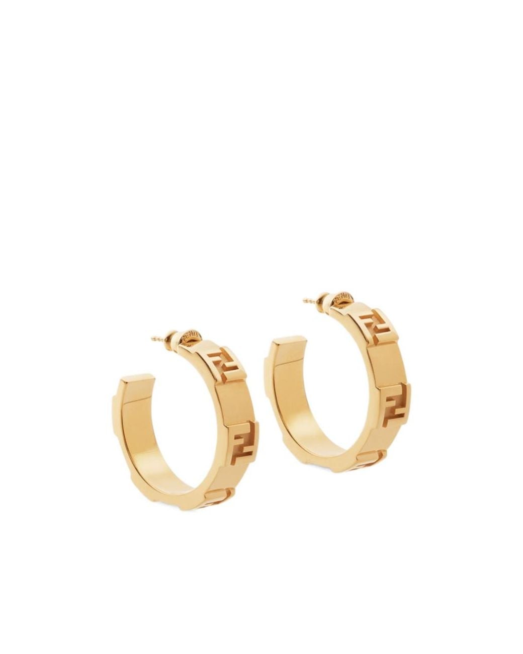 Fendi Metallic Colored Metal Earrings