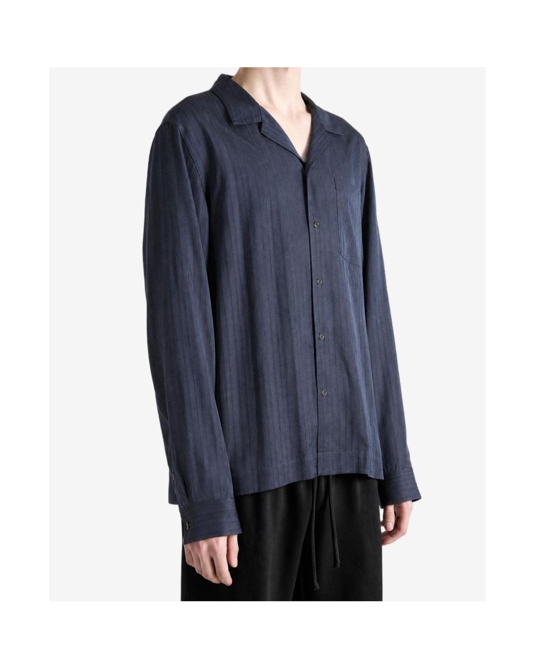 Dries Van Noten Blue Striped Fluid Jacket for men