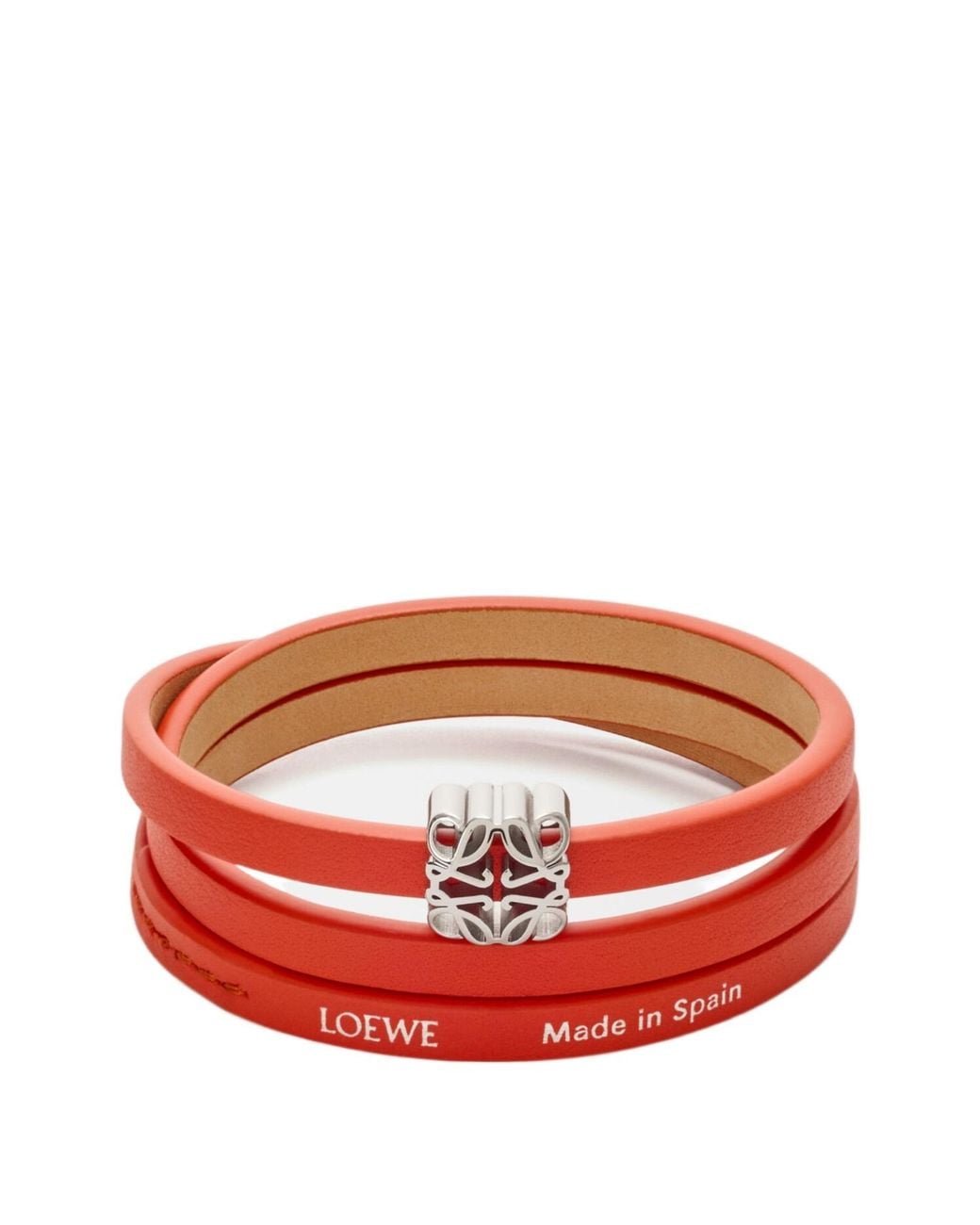 Loewe Red Anagram Bombe Twist Bracelet