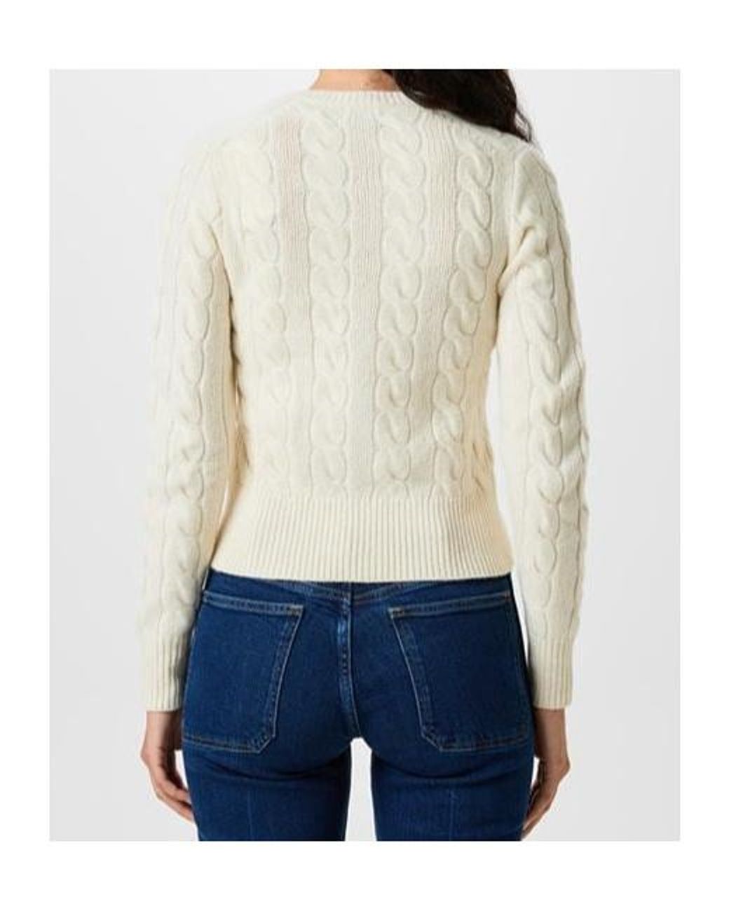 Polo Ralph Lauren White Cable Knit Cardigan
