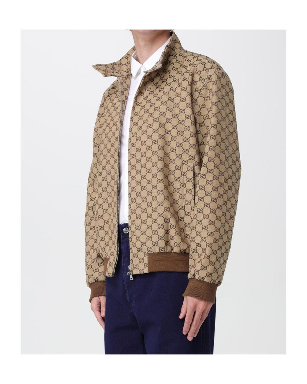 Gucci Natural Gg Fabric Jacket for men
