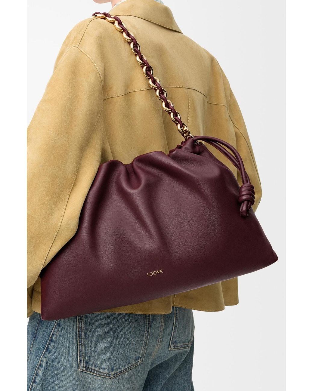Loewe Red Large Flamenco Tote Bag