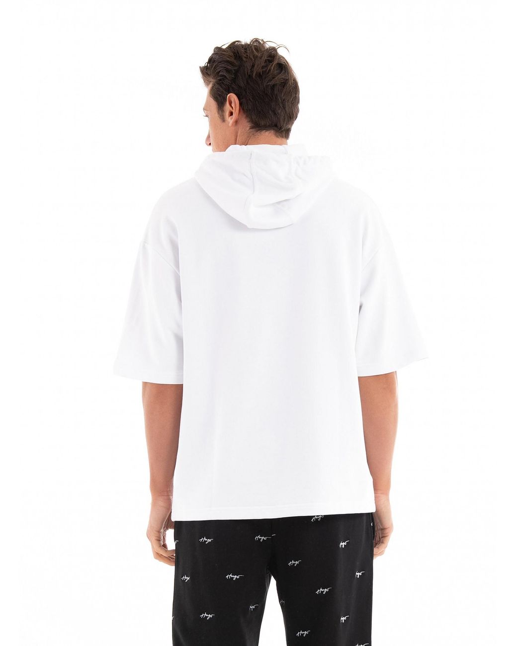 Boss White Short-Sleeved Sweater for men