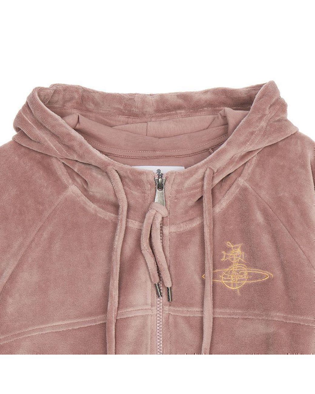 Vivienne Westwood Pink Drawstring Zipped Hoodie