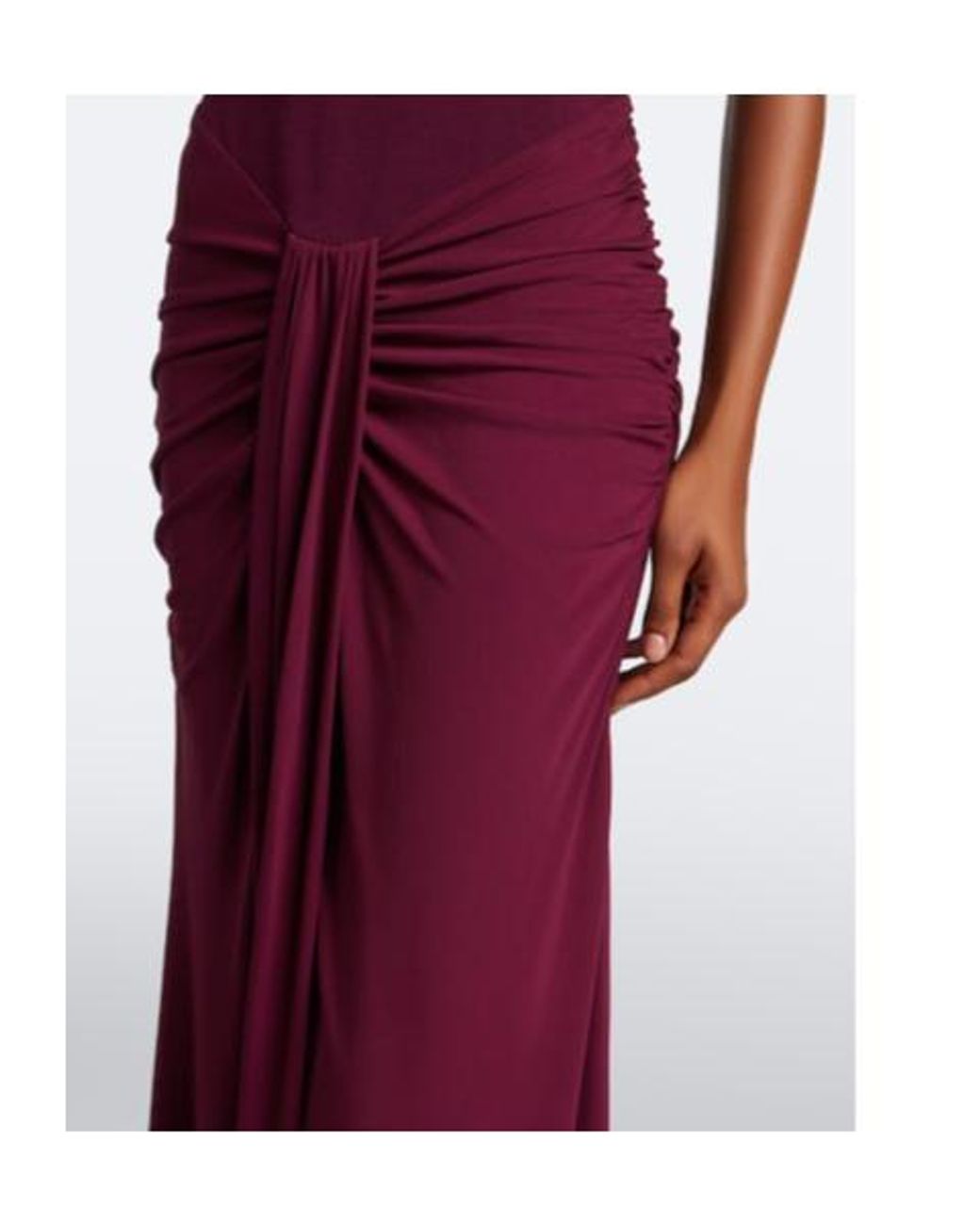 Jonathan Simkhai Purple Draped Jersey Gown