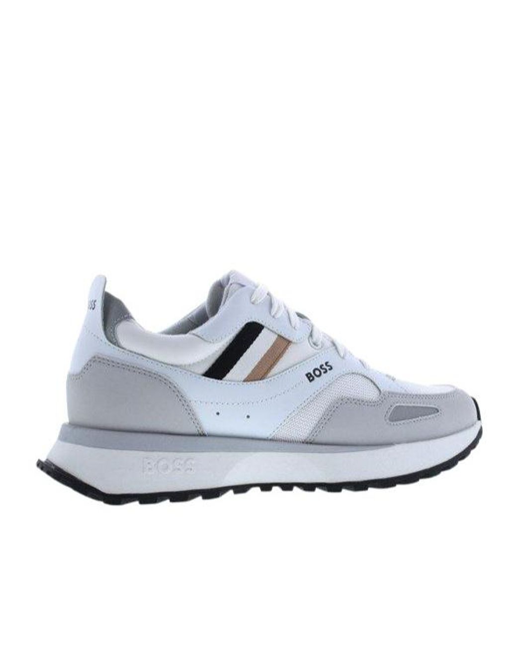 Boss Blue Color Block Running Trainers for men