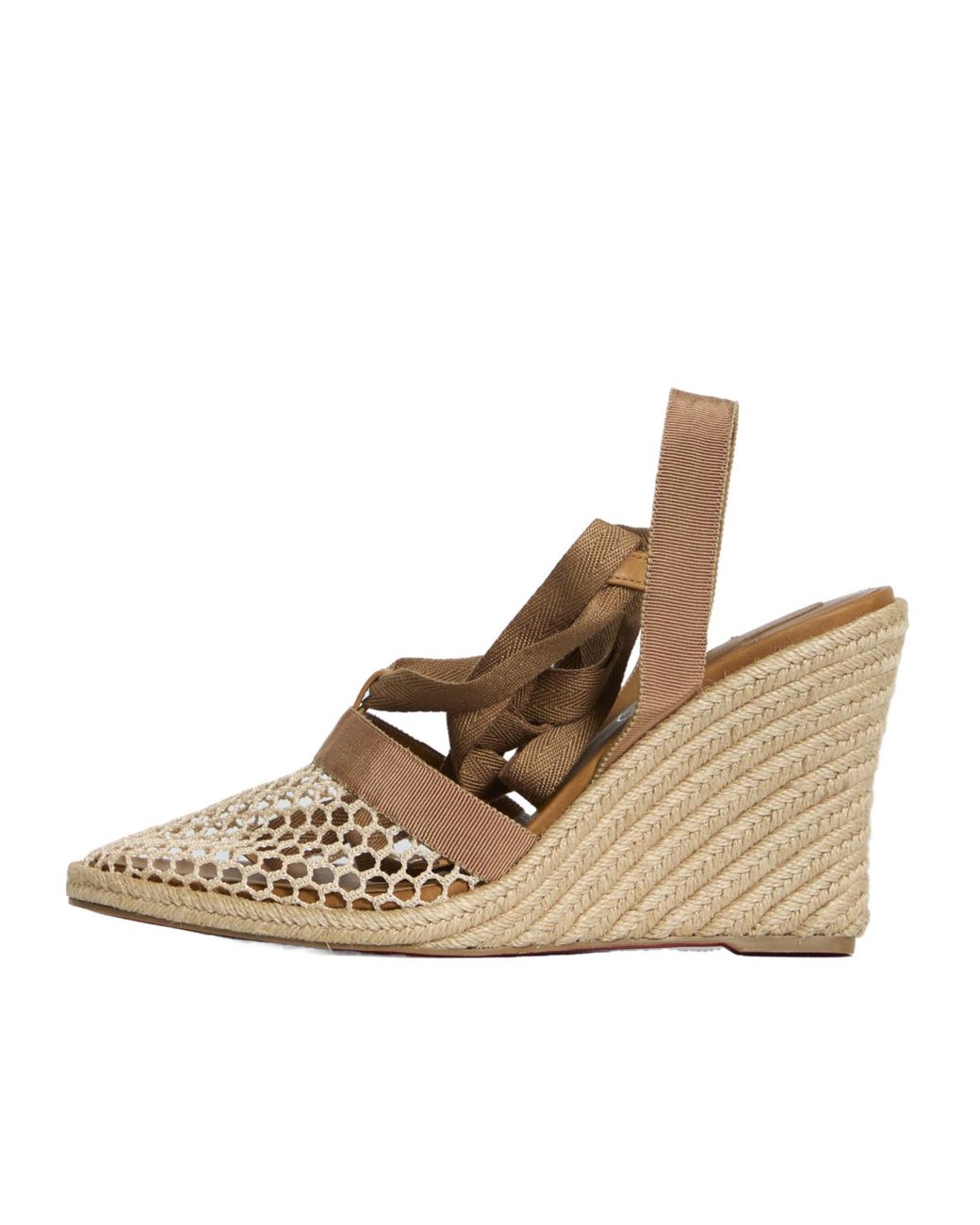 Christian Louboutin Metallic Toleda Espadrille Wedge Sandals