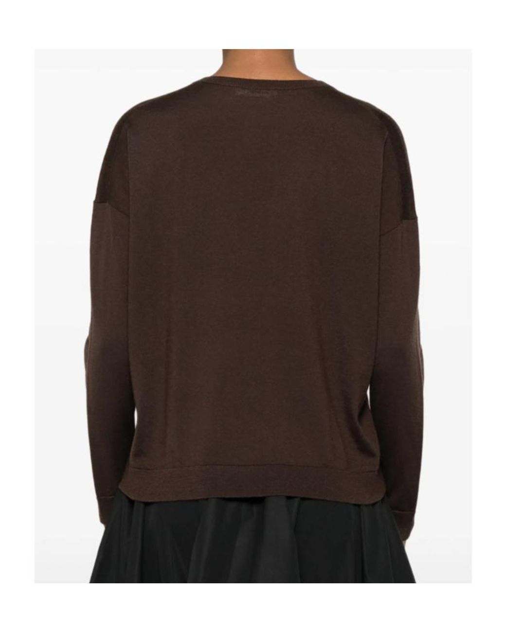Co. Brown V-Neck Cashmere Sweater