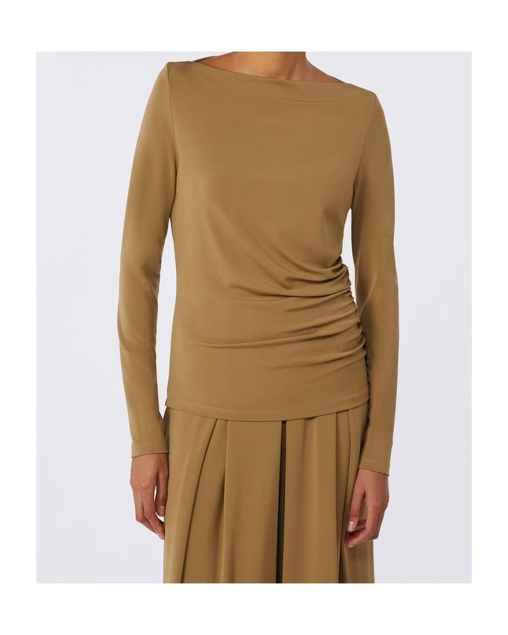 Max Mara Natural Gomma Ruched Top