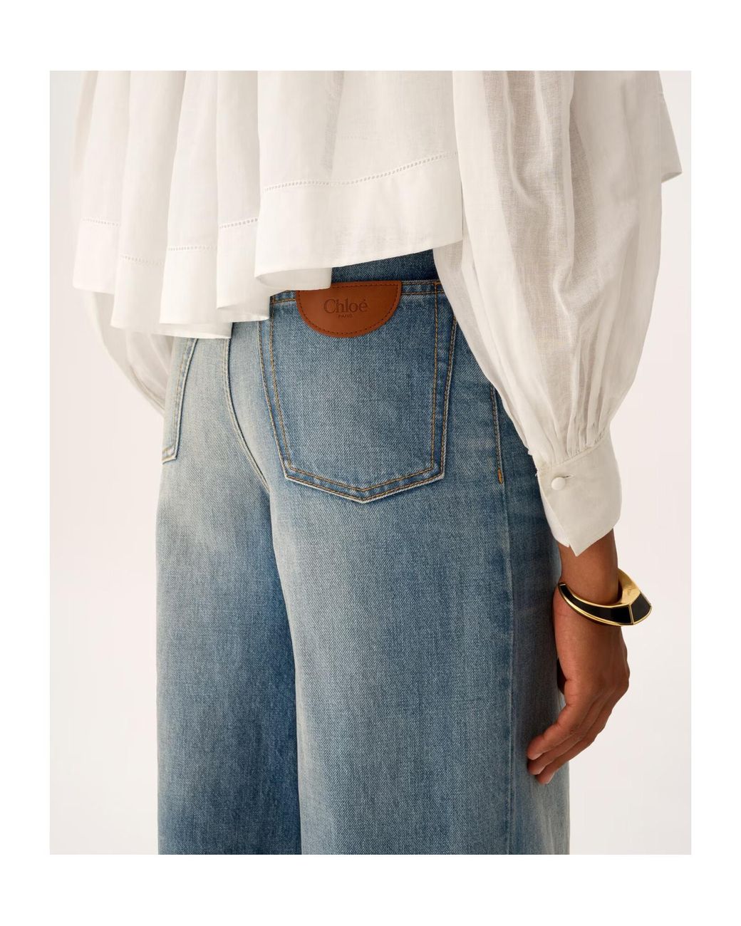 Chloé Blue Chloé High-Waisted Wide-Leg Jeans