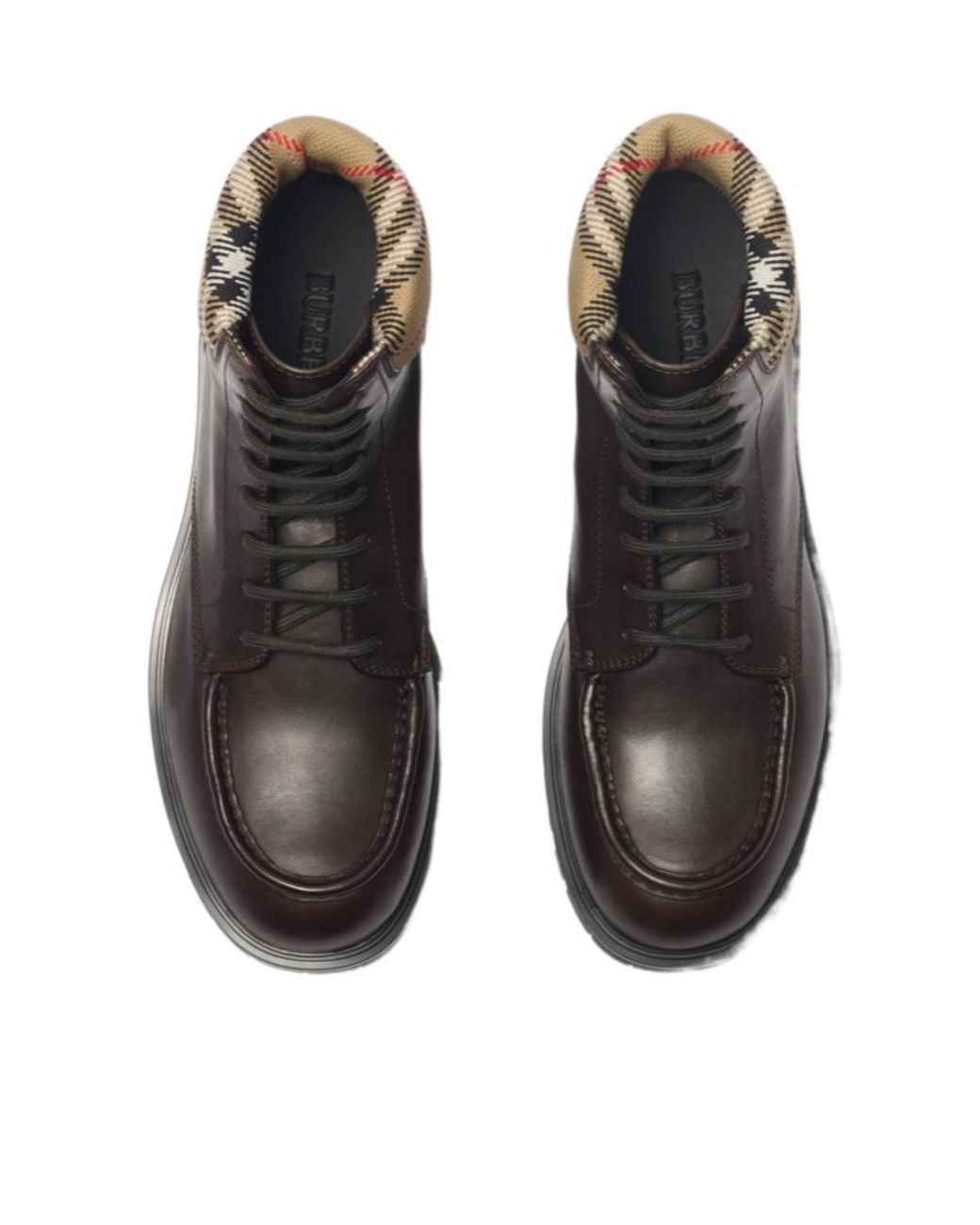 Burberry Brown Rogue Combat Lace-Up Boots for men