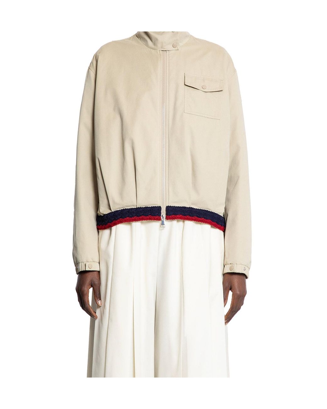 Moncler Natural Long-Sleeved Casual Jacket