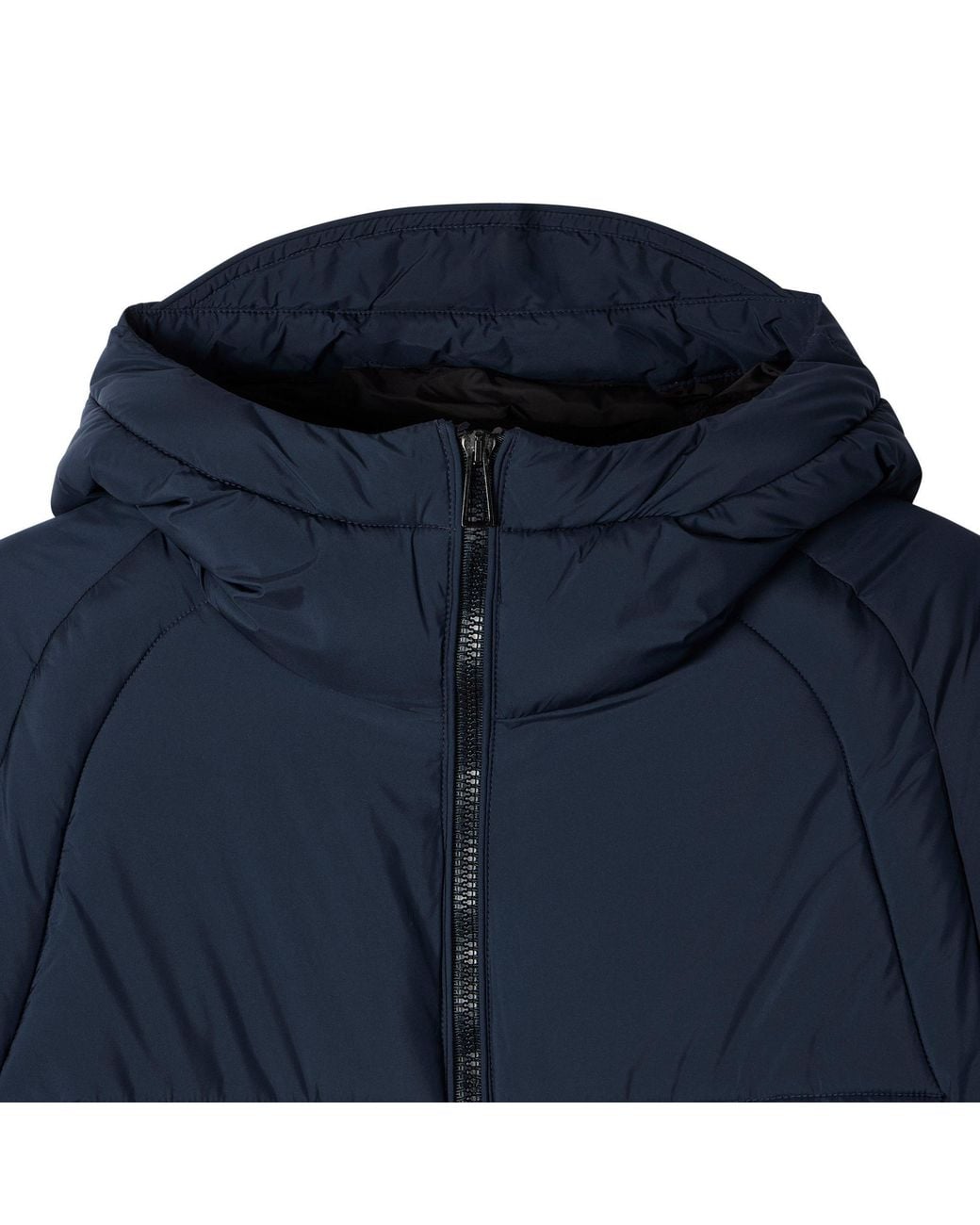 Paul Smith Blue Hooded Quilted Puffer Jacket for men