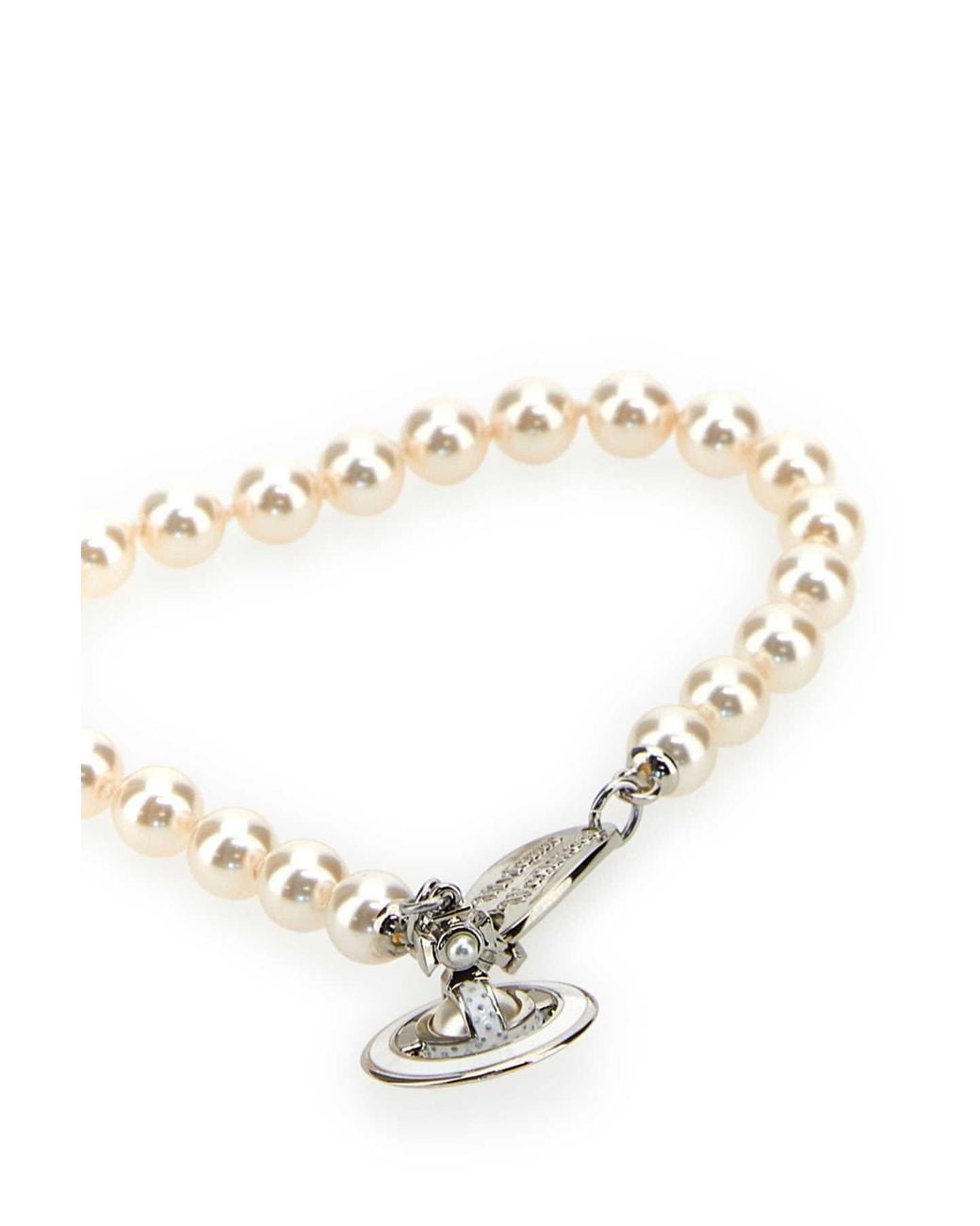 Vivienne Westwood Metallic Simonetta Pearl Orb Bracelet