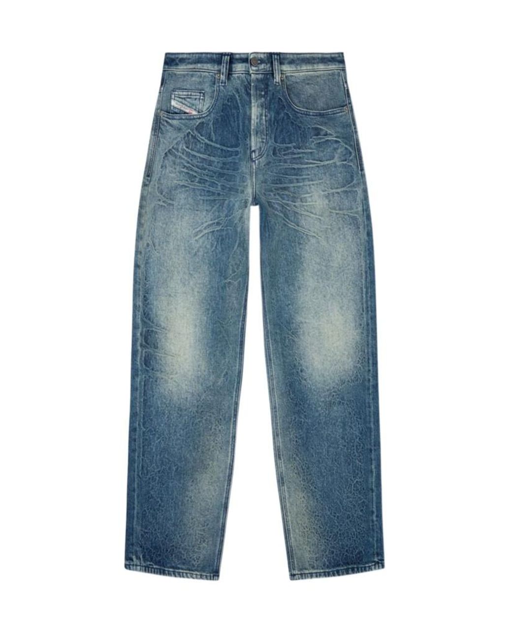 DIESEL Blue 2001 D-Macro Wide Leg Jeans for men