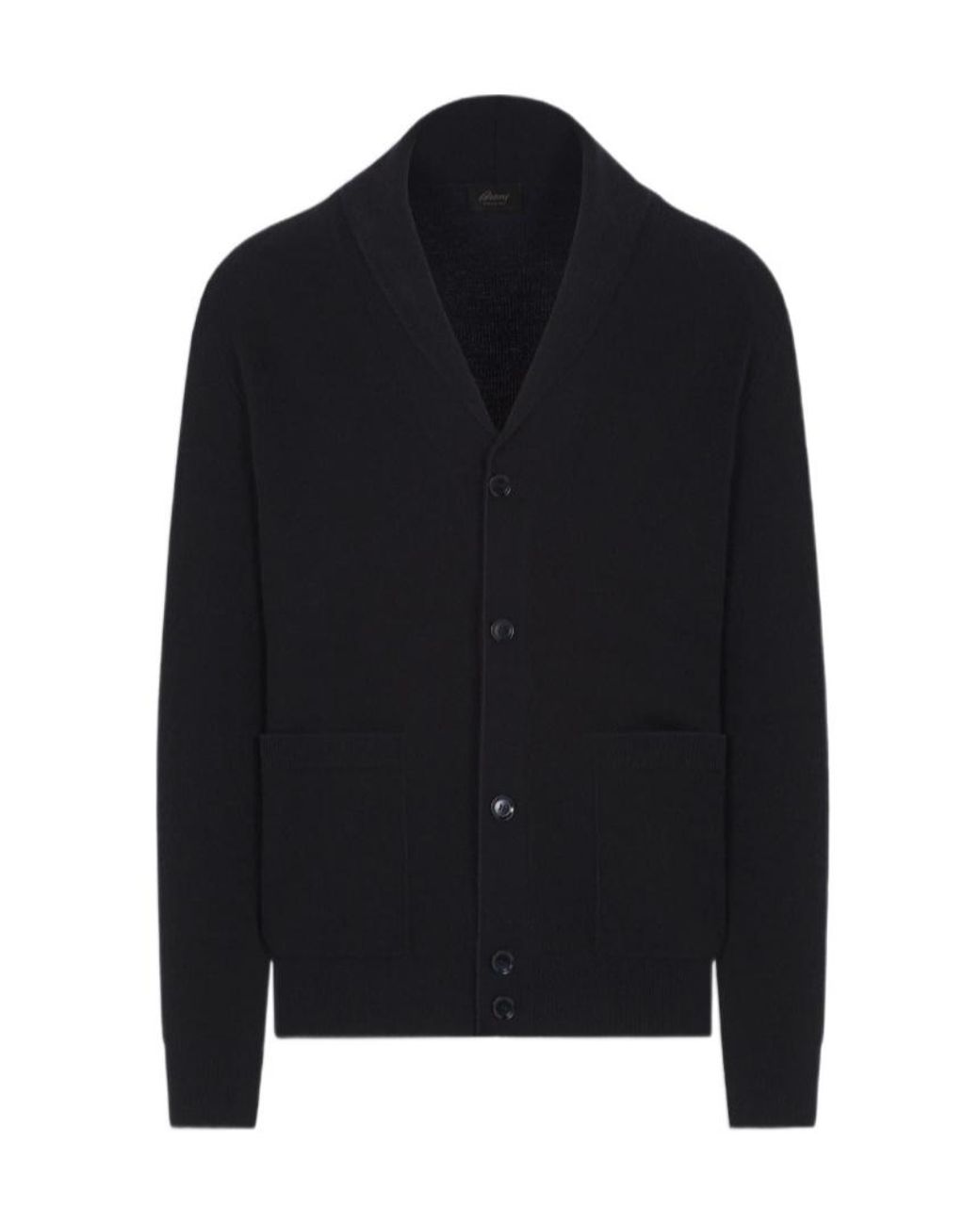 Brioni Blue Shawl Collar Knitted Cardigan for men