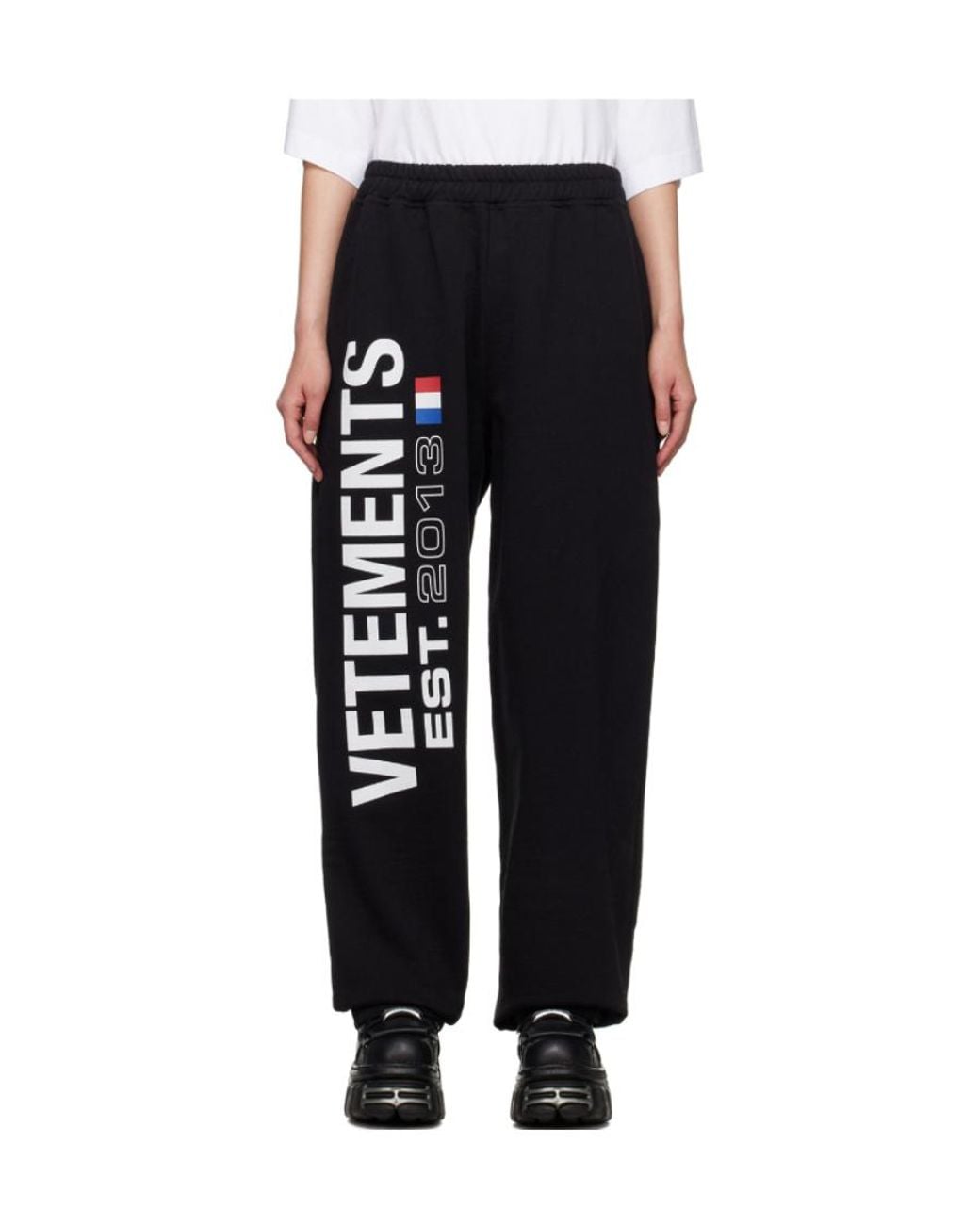 Vetements Black Flag-Logo Print Track Pants