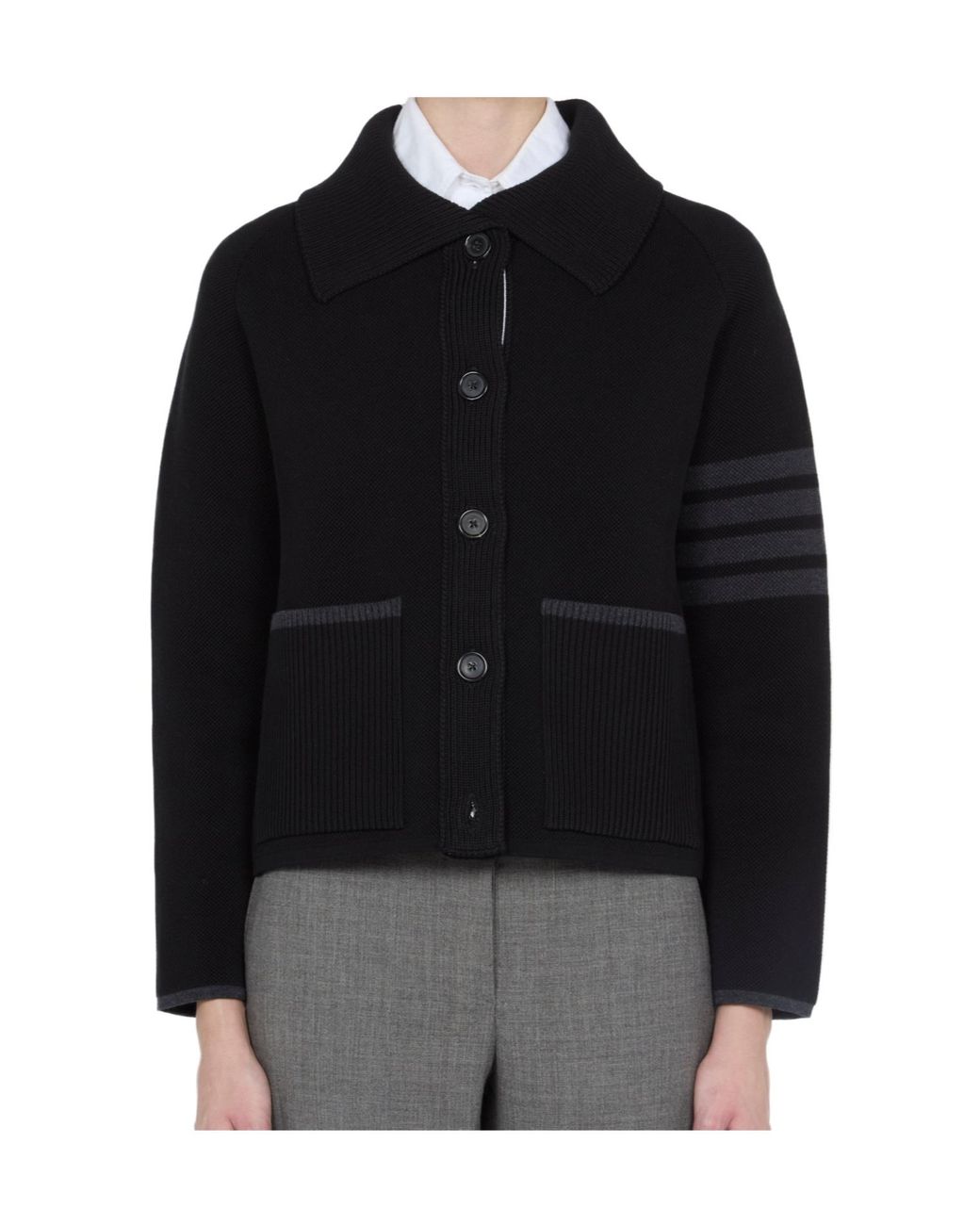 Thom Browne Black Patch-Pocket Jacket