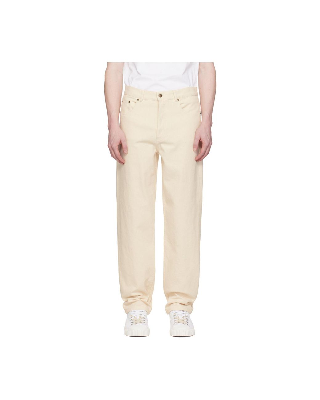 A.P.C. Natural Straight Leg Jeans for men