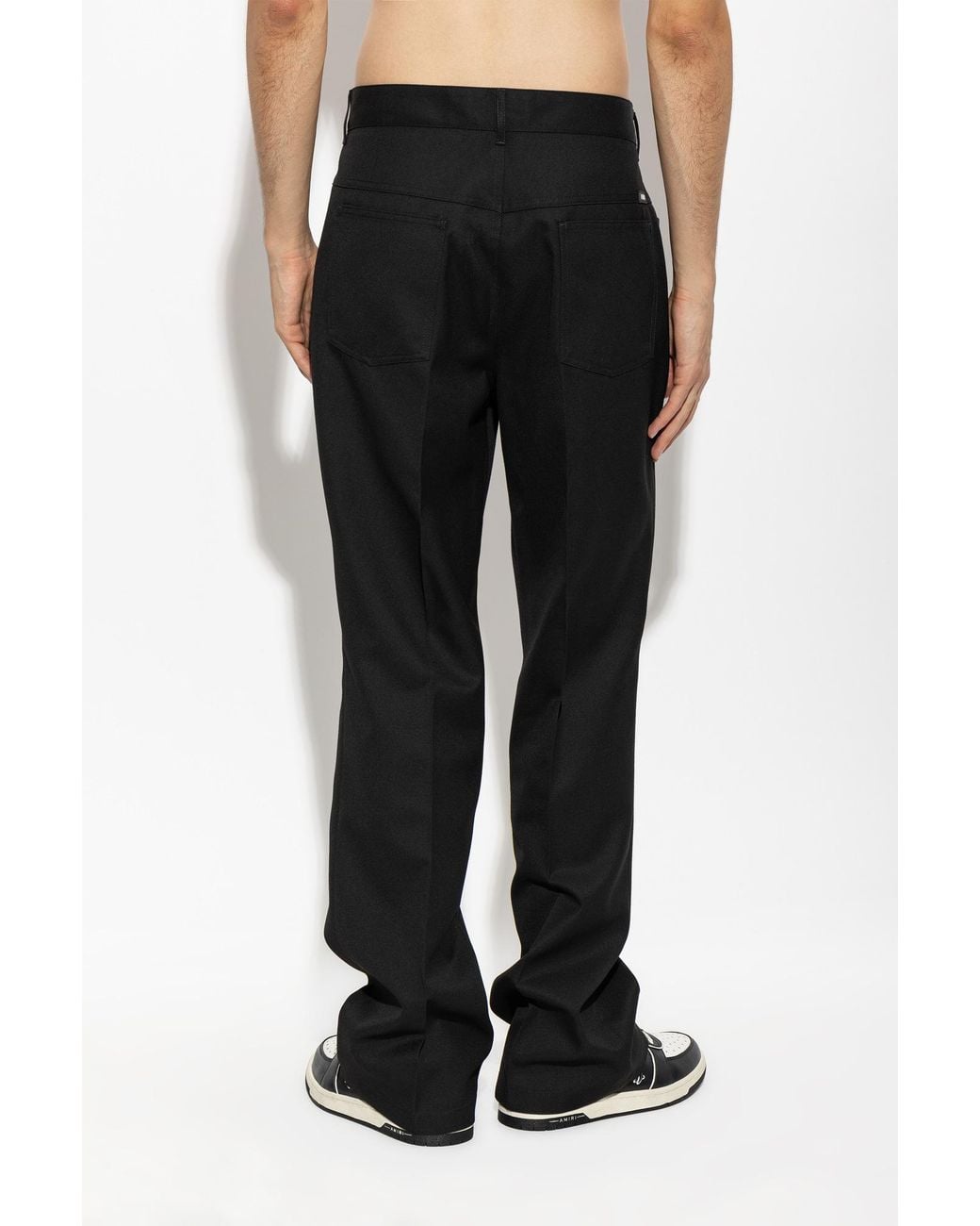 Amiri Black Creased Trousers for men